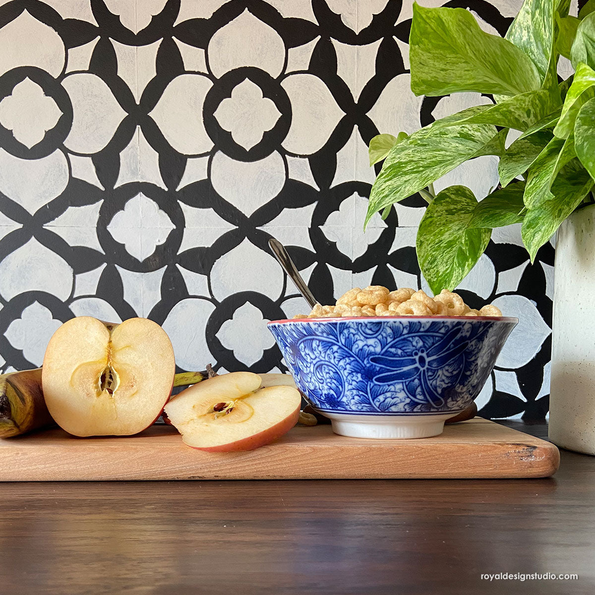 Duomo Tile Stencil - Reusable DIY Floor & Wall Stencil for Painting Patterns - Perfect for Home Decor, Bathroom, Kitchen Backsplash & Outdoor Projects