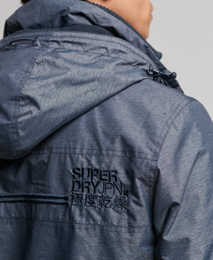 Superdry Men's Waterproof Rain Jacket - Lightweight Windbreaker for Outdoor Hiking, Camping & Travel - Durable Weatherproof Coat with Hood