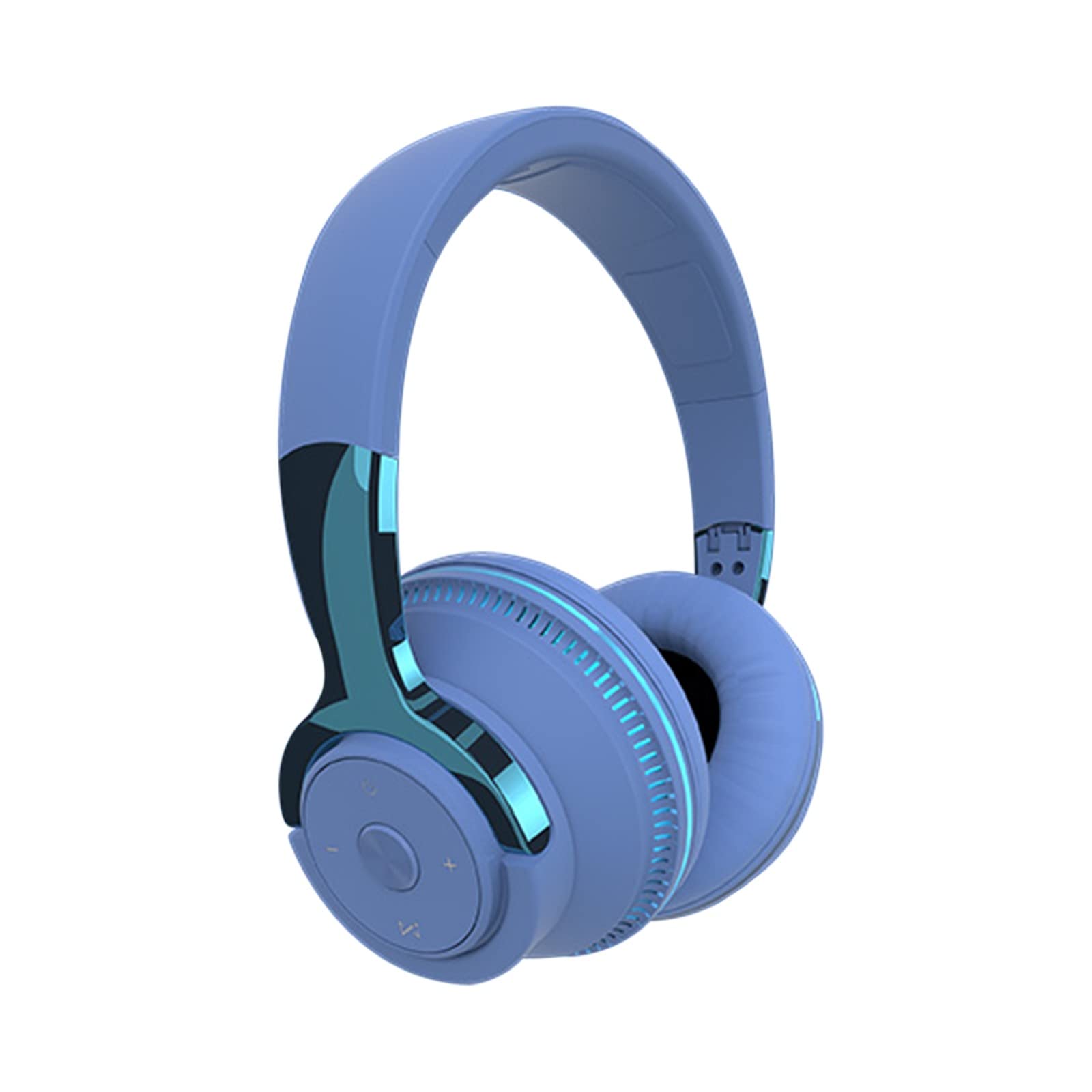 H2 Wireless Bluetooth Headphones with Subwoofer & LED Lights - Stereo Sound for Gaming, Music & Movies - Lightweight Over-Ear Headset for PC, Mobile & Home Theater Use