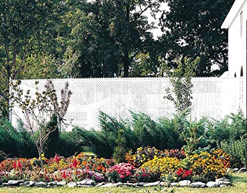 6' Foot Privacy Top Lock Slats - White - Made in USA - Perfect for Fences, Decks & Outdoor Privacy Screens