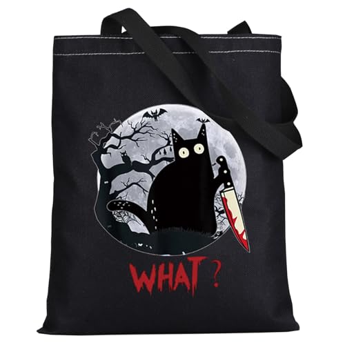 Cat What Black Tote