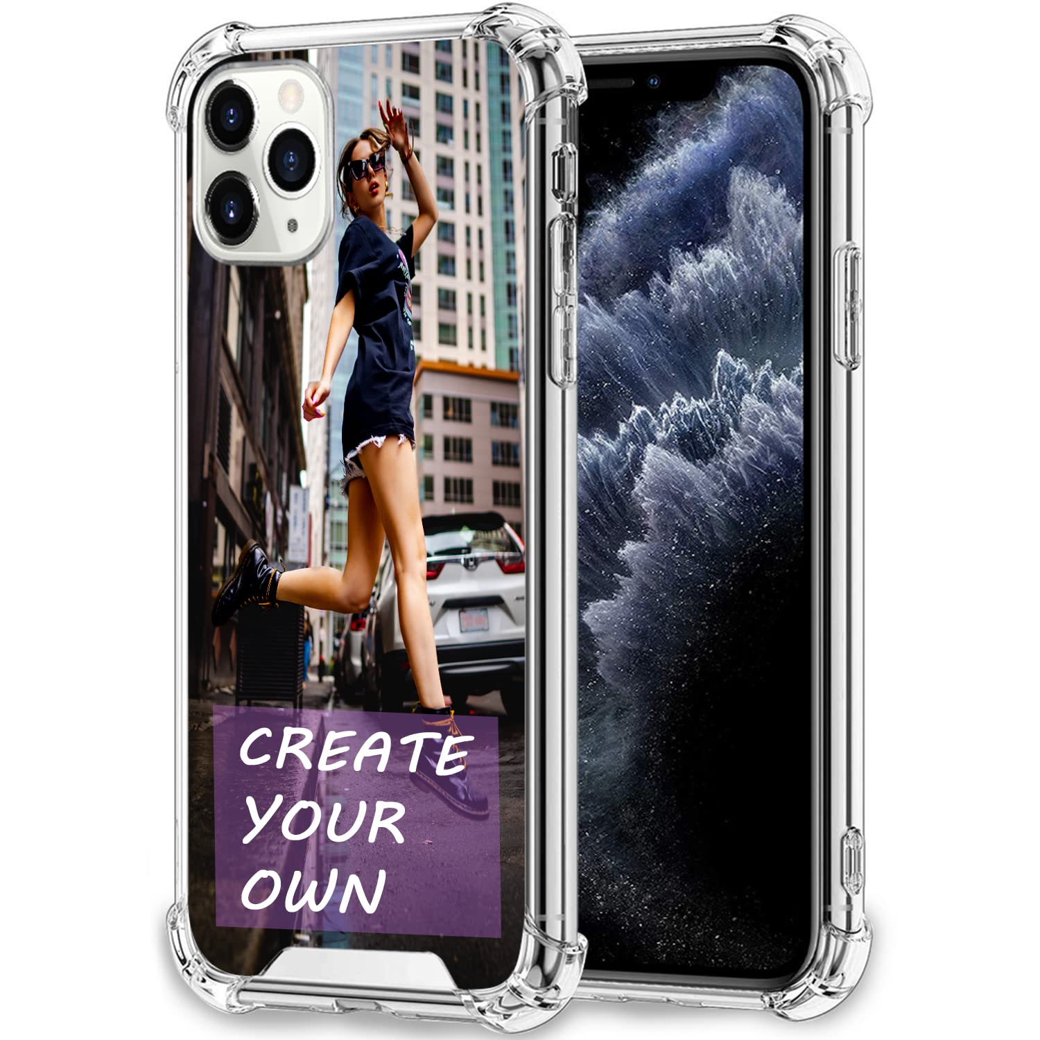 Custom Photo Phone Case for iPhone 11 Pro Max - Personalized DIY Ultra Thin Clear Shockproof & Drops Protection Cover - Perfect for Gifts, Travel & Everyday Use