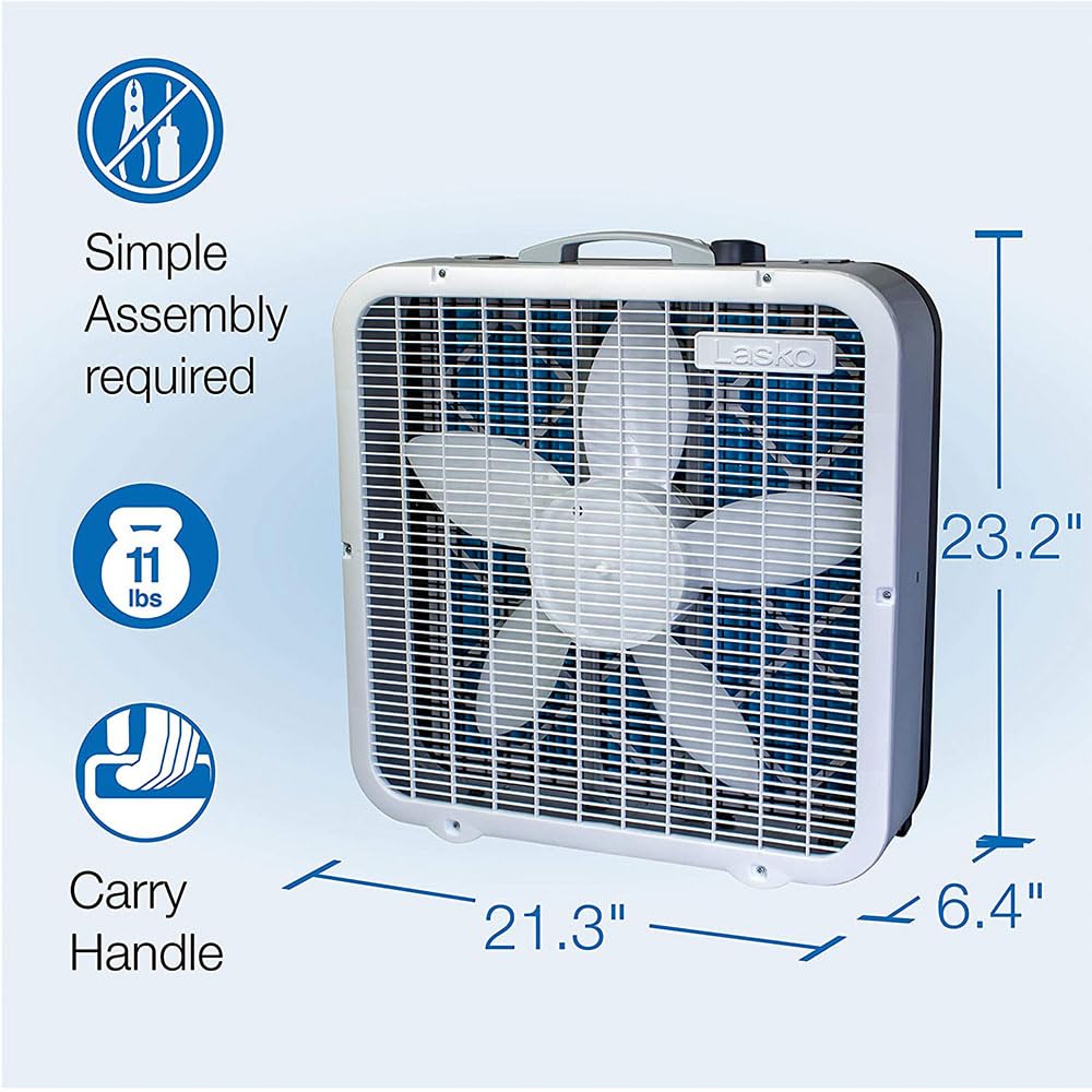 Lasko Air Flex Steel Portable 3-Speed Air Purifier & Fan for Home, Office, Bedroom - Manual Ergonomic Control Knob, 6ft Cord, White (2 Pack) | Compact Cooling & Air Circulation for Small Spaces, Desk Use, Dorm Rooms