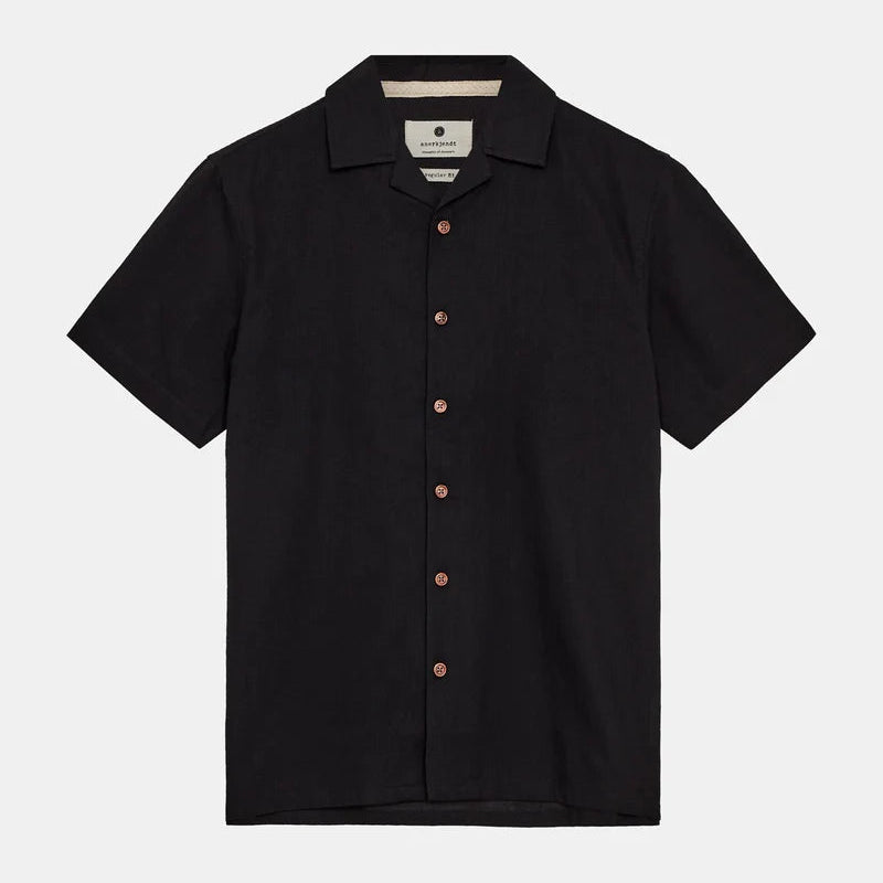 Akleo Men's Short Sleeve Cotton Linen Blend Casual Shirt - Perfect for Summer, Beach & Outdoor Activities