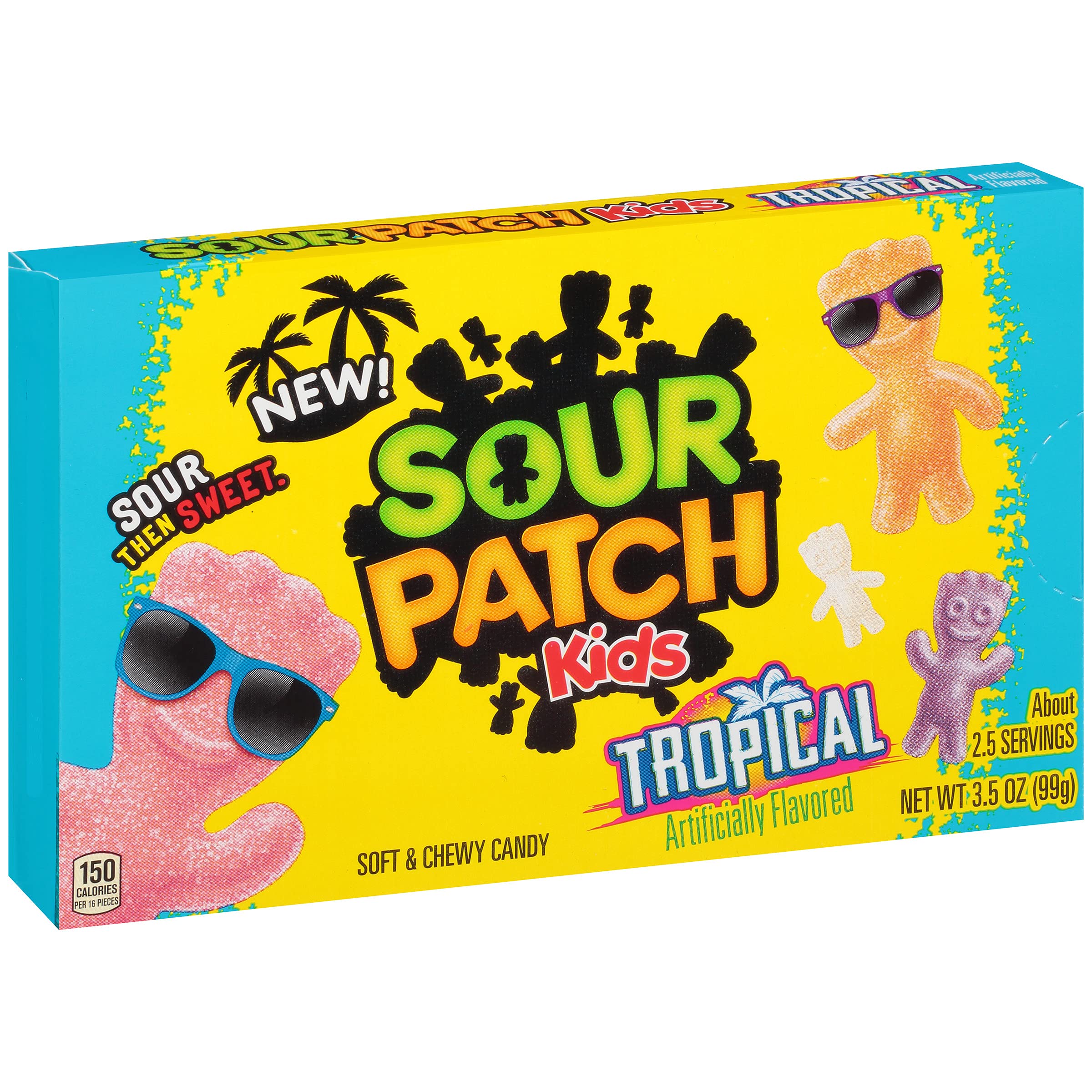 Sour Patch Kids Tropical Soft & Chewy Candy - 3.5 oz Bag | Sweet & Tangy Tropical Flavored Gummy Candy | Perfect for Parties, Movie Nights & Snacking