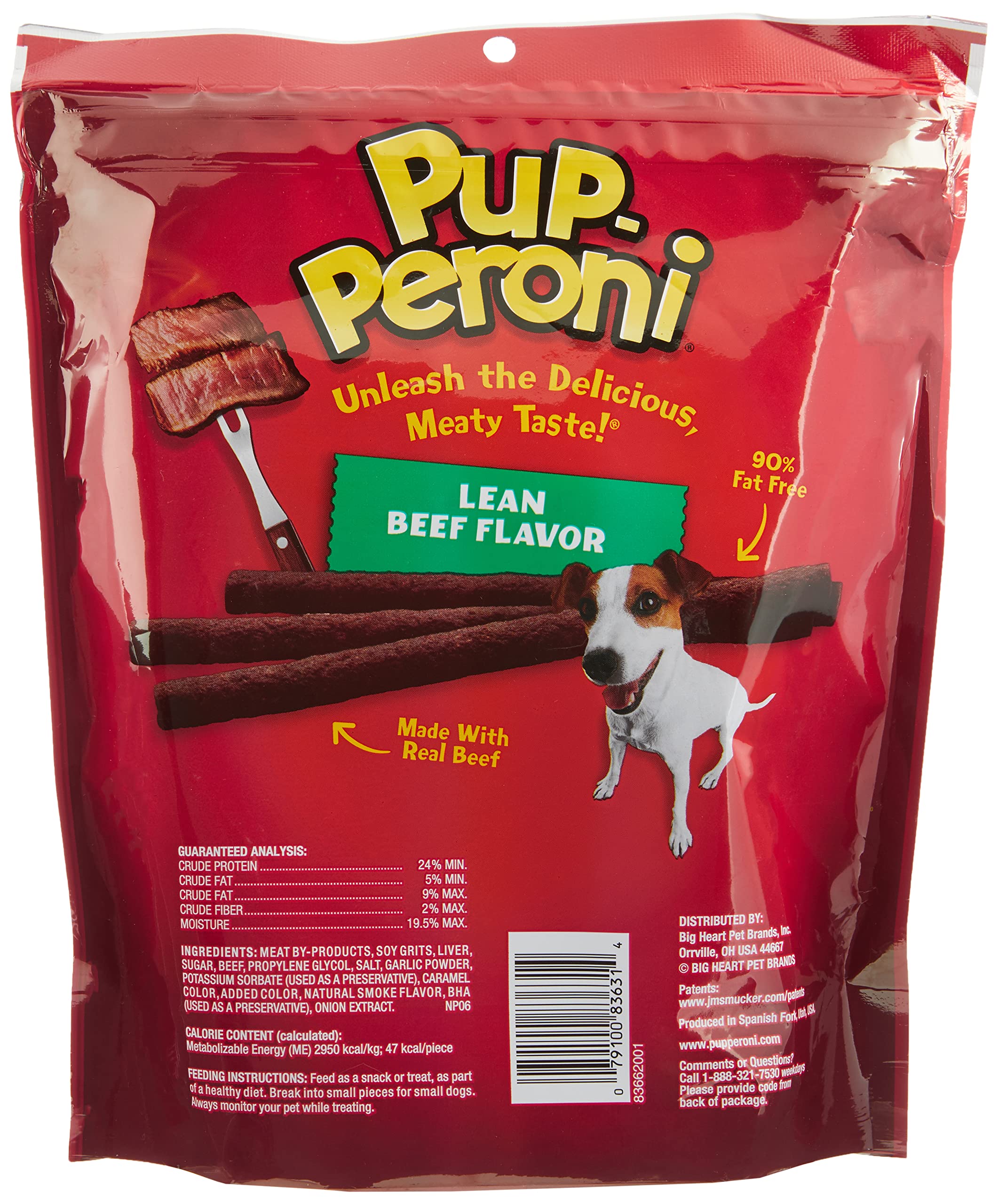 Pup-Peroni Original Lean Beef Flavor Dog Treats - 22.5 Ounce Bag (Pack of 4) | High Protein Dog Snacks for Training, Rewards & Dental Health - Perfect for Small, Medium & Large Dogs