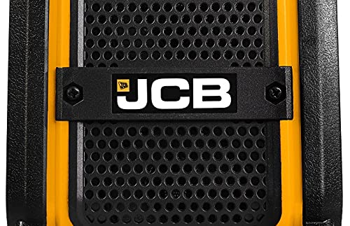 JCB 18V Bluetooth Speaker Bare Unit - Portable Wireless Speaker for Job Sites, Camping, Outdoor Adventures & Home Use