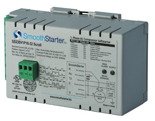 SmoothStarter SS230V1P08 16 Scroll (8 16 RLA) Single Phase Motor Starter - Perfect for HVAC Systems, Air Compressors & Industrial Equipment