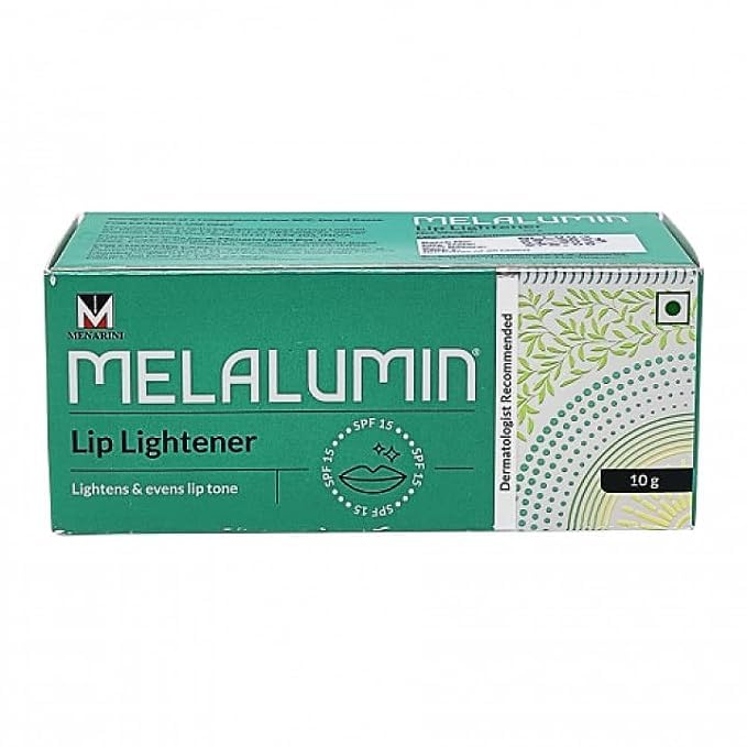 Melalumin Lip Lightener SPF 15 (10g) - Dark Spot Corrector & Lip Brightening Cream for Hyperpigmentation - Perfect for Daily Sun Protection & Even Skin Tone