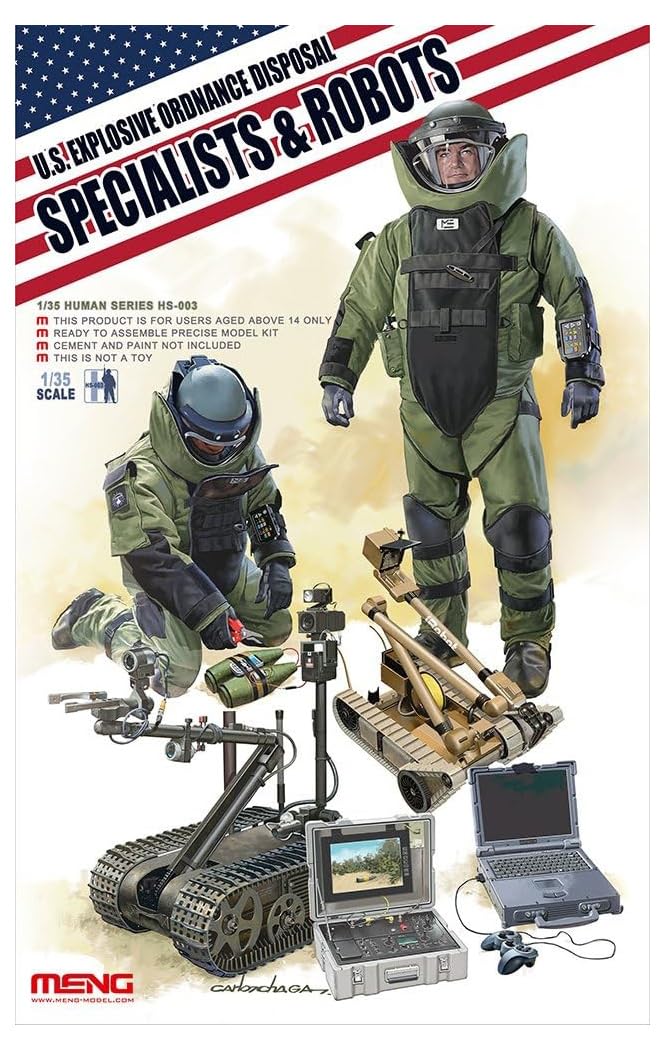 U.S. Explosive Ordnance Disposal Specialists & Robots Military Model Kit - Perfect for Collectors, History Enthusiasts & Military Diorama Building