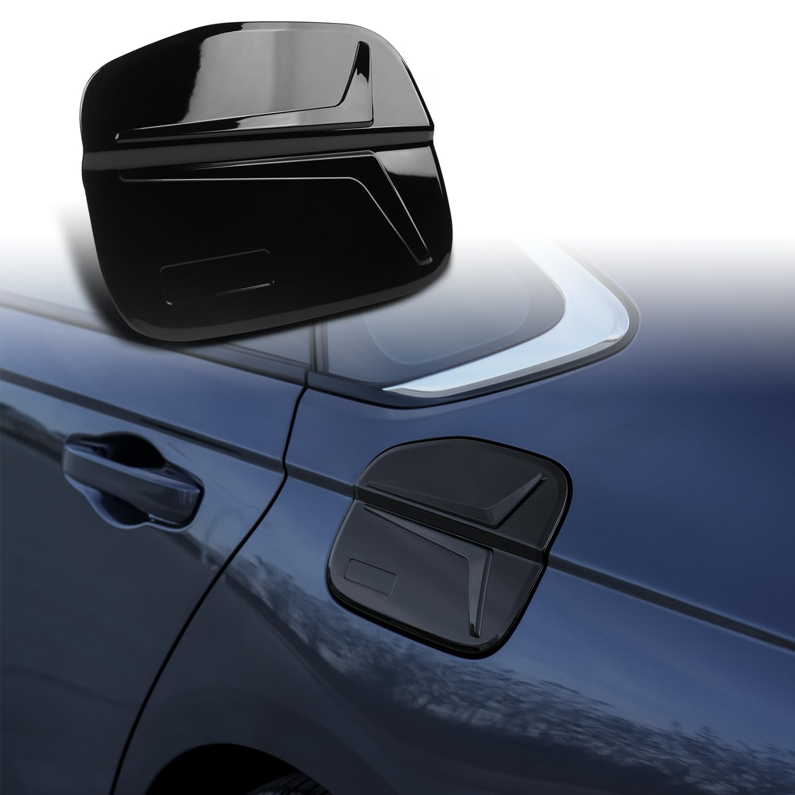 **CKE Glossy Black Fuel Tank Cover Trim & Gas Cap Door Handle for Honda Accord 2023-2025 - Exterior Car Accessories Decoration Sticker (Fits Side Panel, Durable & Stylish Upgrade)**    *(Perfect for Car Enthusiasts, Customization, and Protecting Your Vehicle's Fuel Area from Scratches & Wear)*