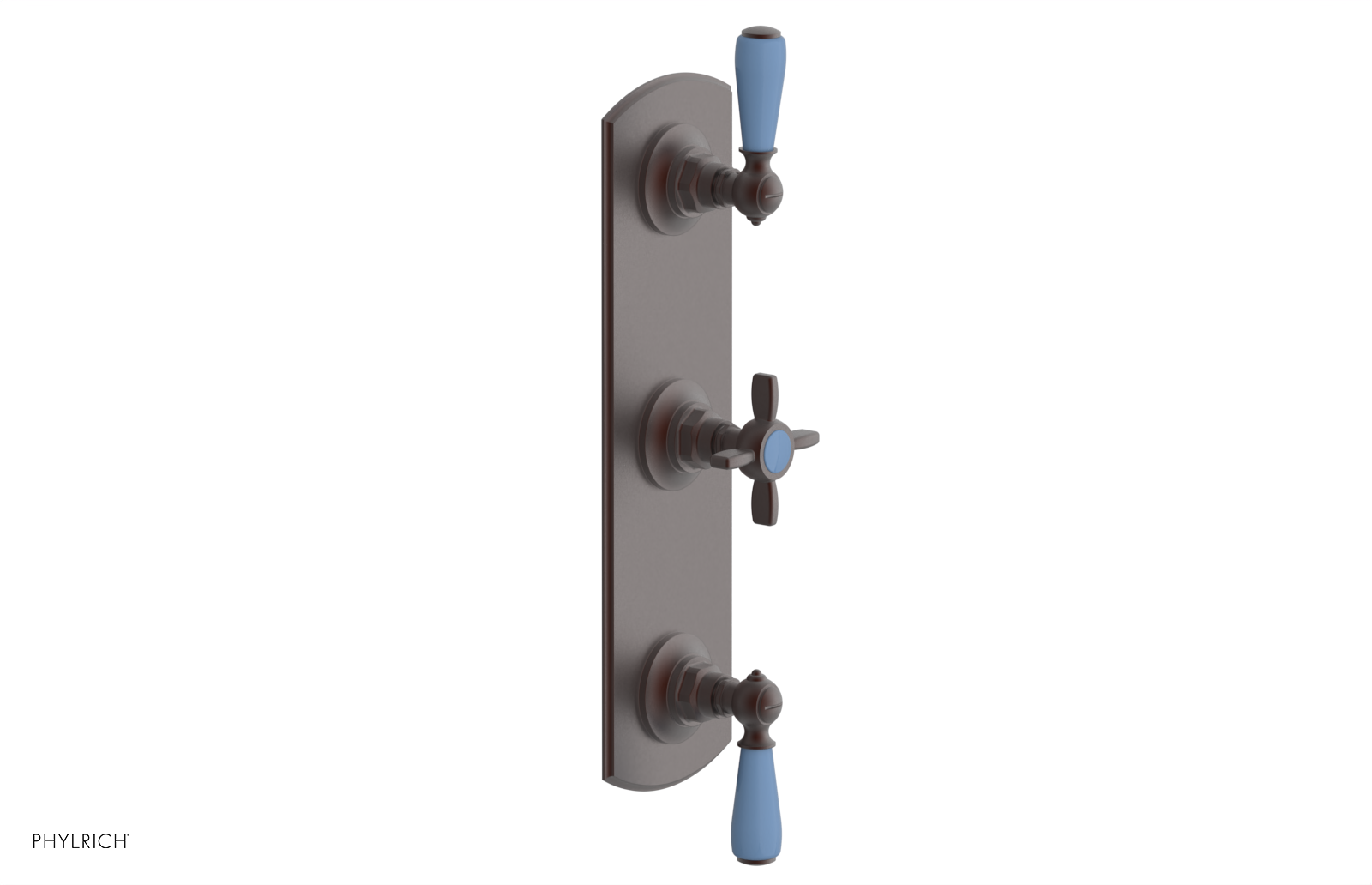 Jamestown Thermostatic Shower Valve with Dual Volume Control & Light Blue Accents - 4740 Series | Perfect for Modern Bathroom Renovations & Spa-Like Shower Experiences
