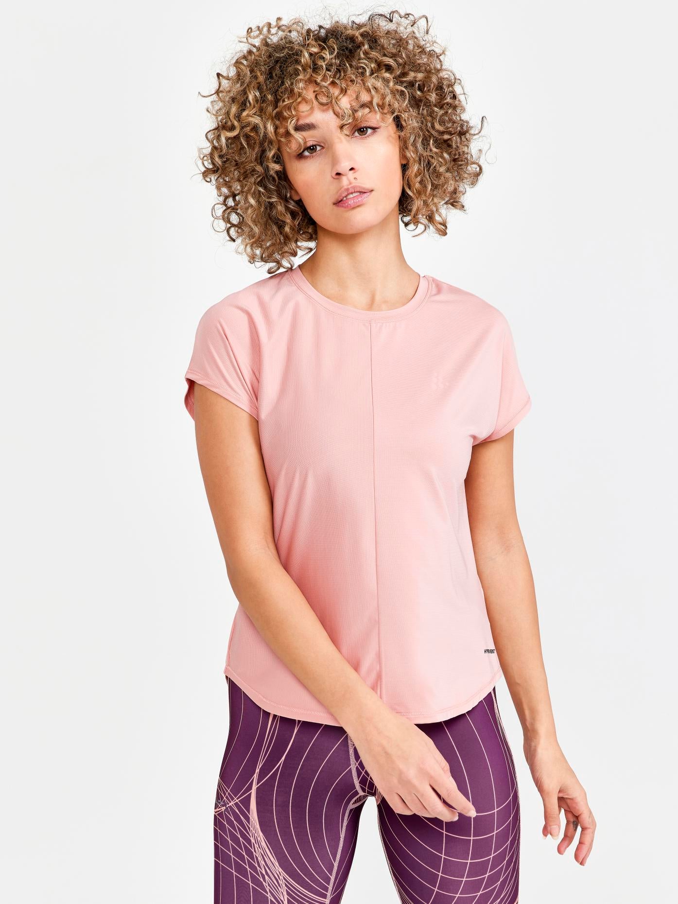 Women's Core Charge Rib Tee - Soft Stretch Comfort Fit T-Shirt for Casual Wear & Workout | Perfect for Yoga, Running & Everyday Outfits