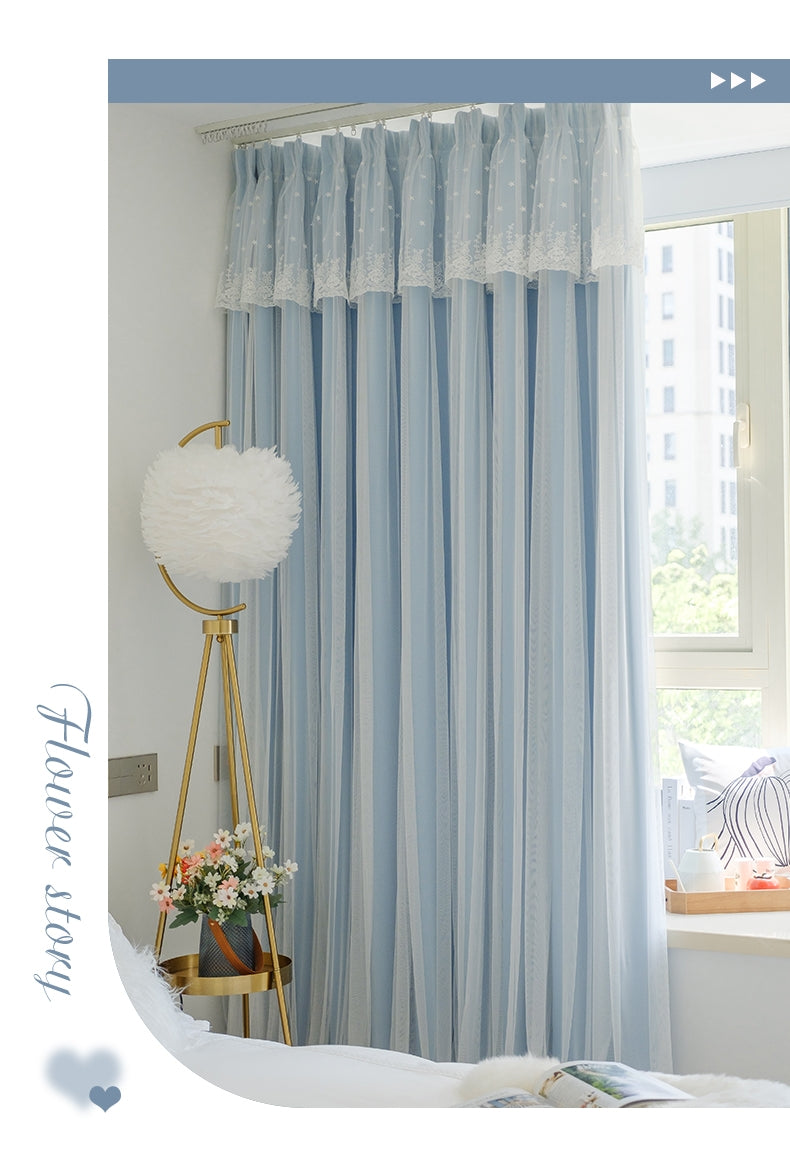 McKenna Two-Layer Tulle Blackout Curtains for Bedroom - Custom Room Darkening Window Drapes for Better Sleep & Light Control