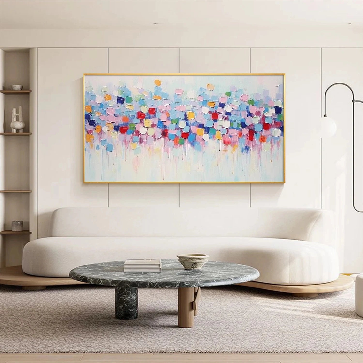 Abstract Painting #AB 294 - Modern Wall Art for Living Room, Bedroom & Office Decor | Large Canvas Artwork for Home & Commercial Spaces