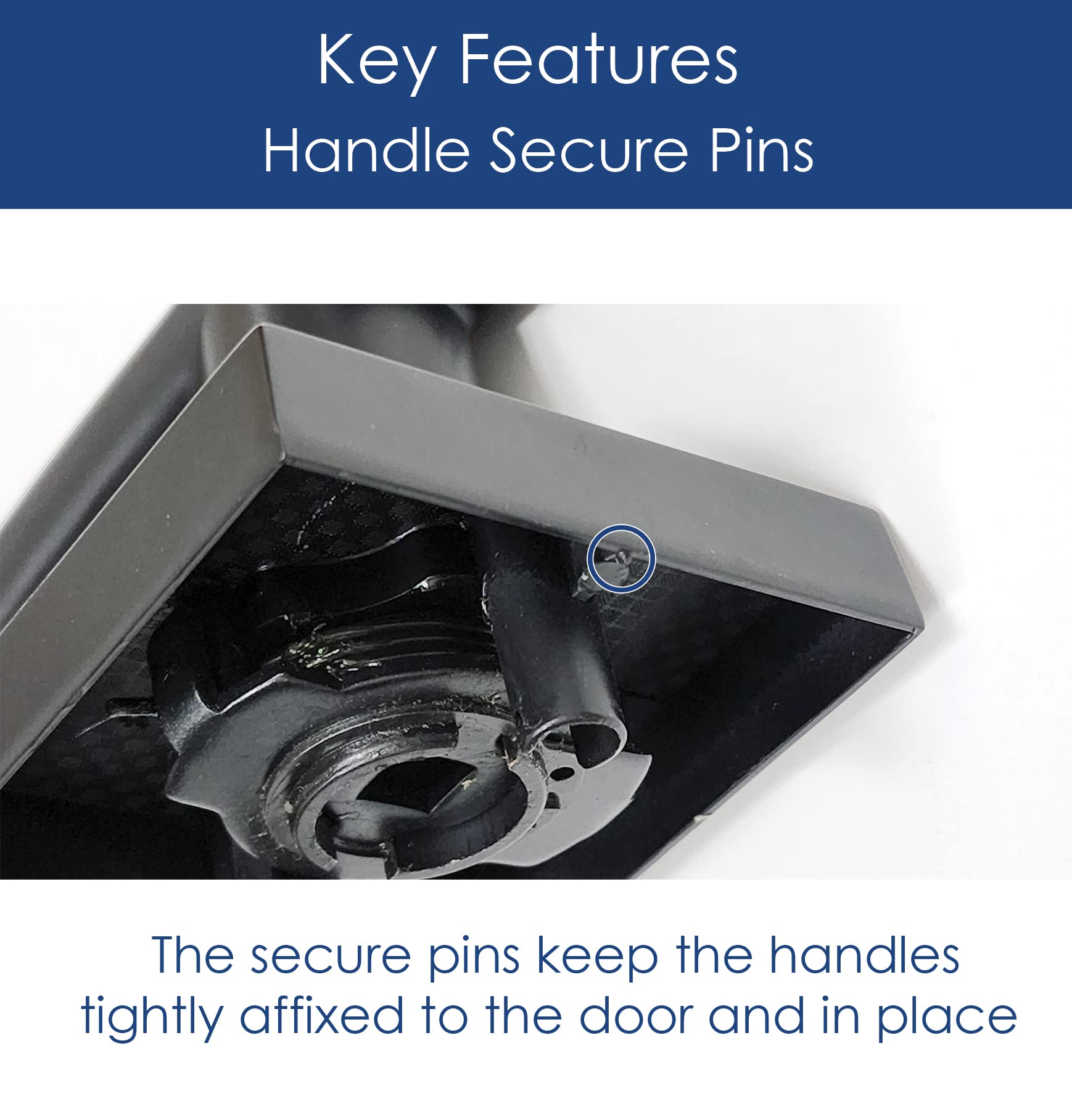 CozyBlock Double Door Handle Sets with Single Cylinder Deadbolt - Adjustable Rectangular Entry Door Lock Set with Dummy (Arch Lever, Oil Rubbed Bronze) for Home Security & Front Door Protection
