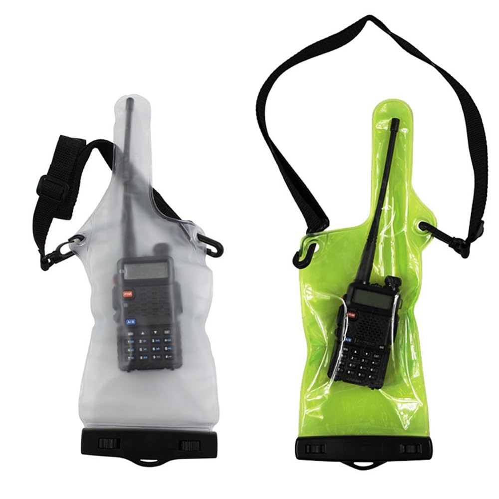 6Pcs Universal Waterproof Walkie Talkie Case Bag - Portable Two Way Radio Rainproof Pouch with Adjustable Strap for Motorola, Kenwood, Midland, UV-3R, UV-5R, PX-888 - Ideal for Outdoor Adventures, Construction Sites & Emergency Communication