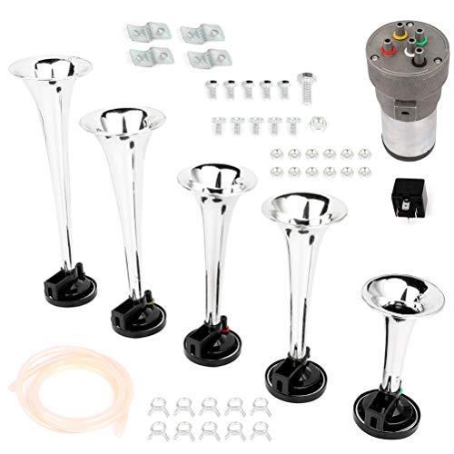 5 Trumpet Air Horn with Silver Compressor