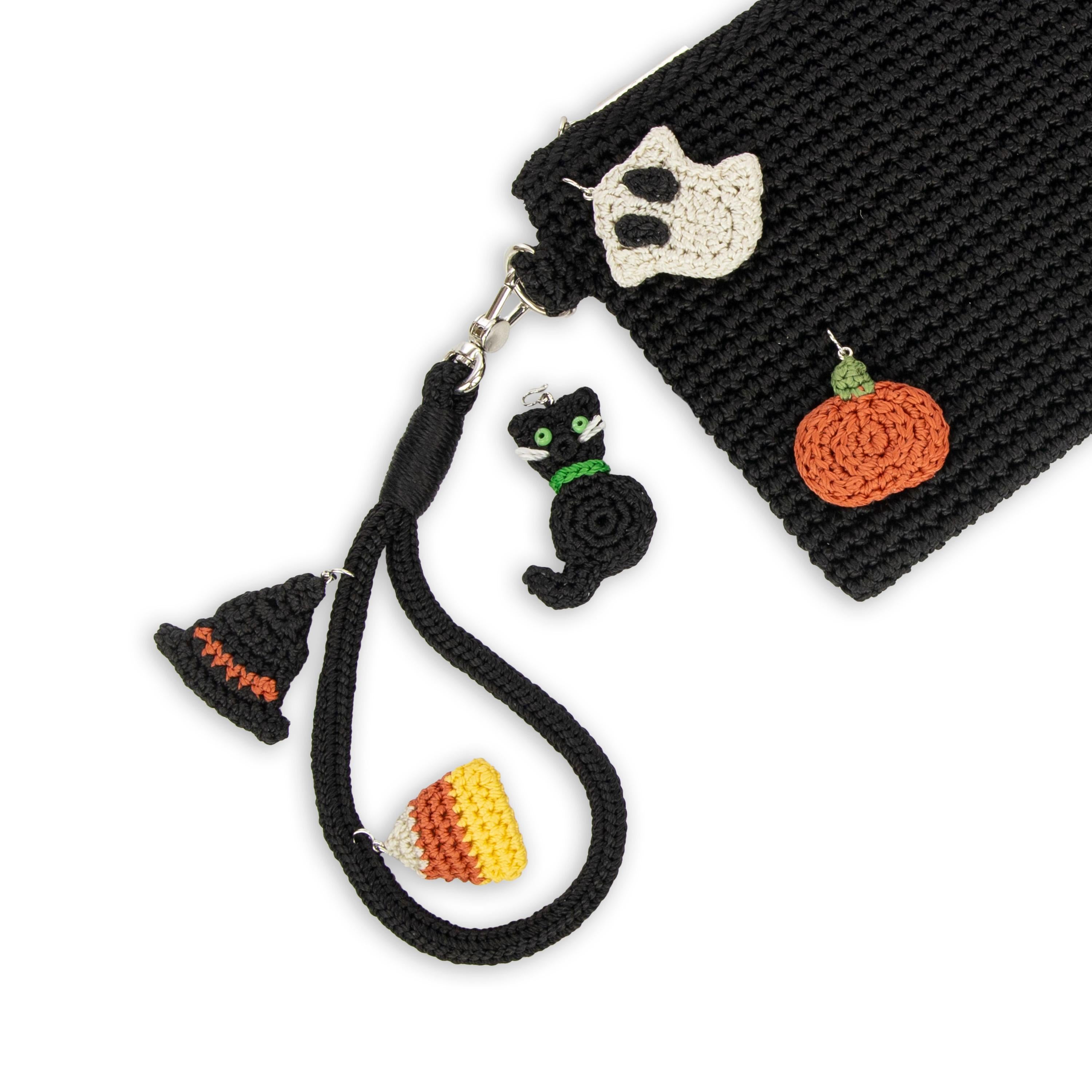 Handmade Crochet Black Vita Wristlet - Elegant Women's Wallet for Everyday Use, Parties & Travel Accessories