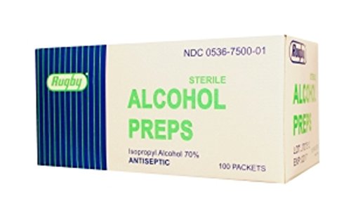 Sterile 70% Isopropyl Alcohol Prep Pads - 100 Count | First Aid, Medical & Wound Cleaning | Disinfectant for Skin, Injection Sites & Minor Cuts | BPA-Free & Individually Wrapped