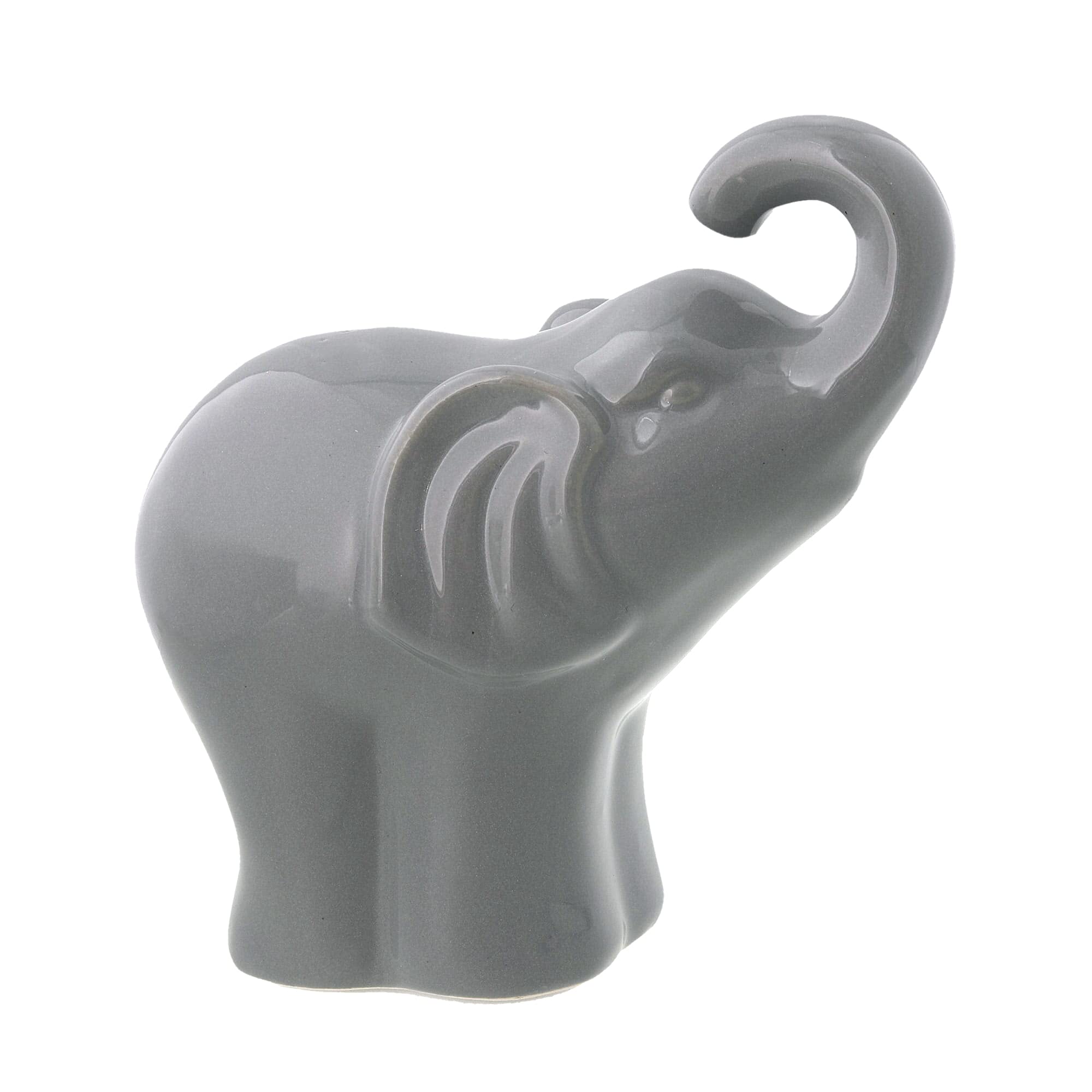 Servette Home Elephant Ceramic Figurine - Handcrafted Elephant Statue for Home Decor, Gift & Collection | Perfect for Living Room, Office & Nursery Decorations