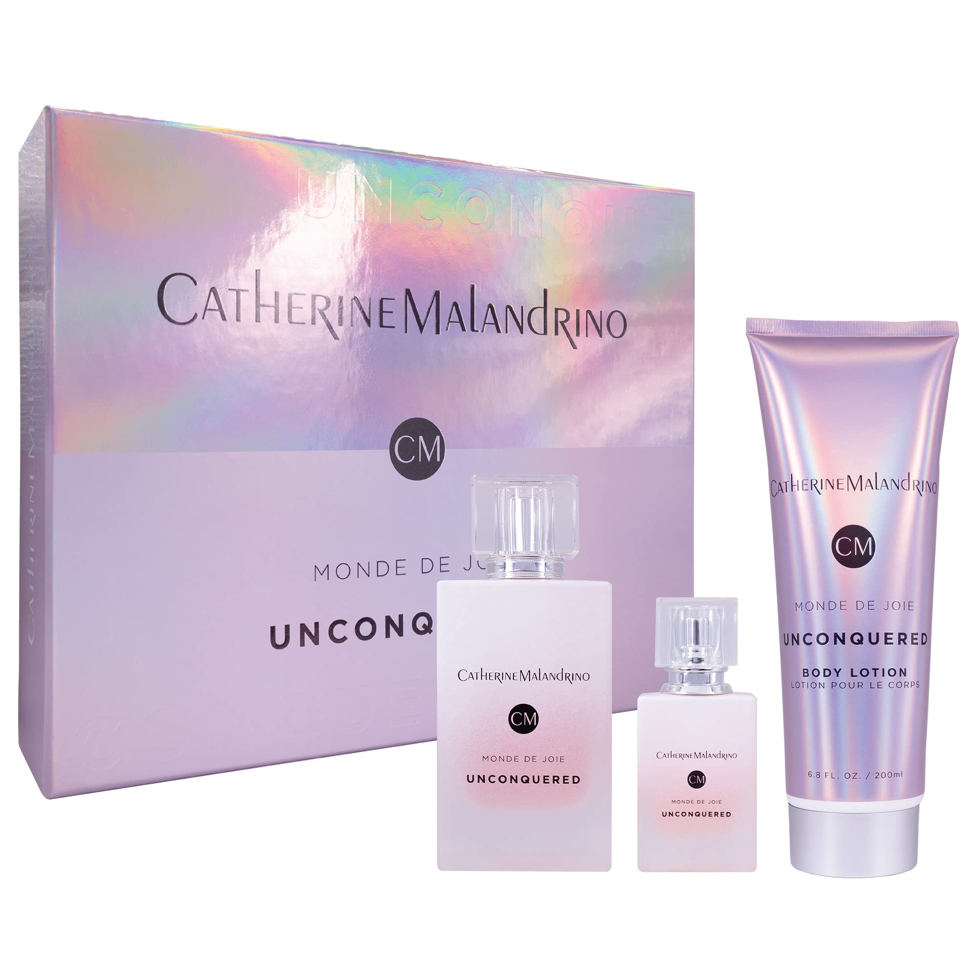 Catherine Malandrino Unconquered Eau de Parfum Gift Set for Women - 3 Piece Luxury Perfume Collection with Floral & Woody Notes | Perfect for Gifts, Date Nights & Special Occasions