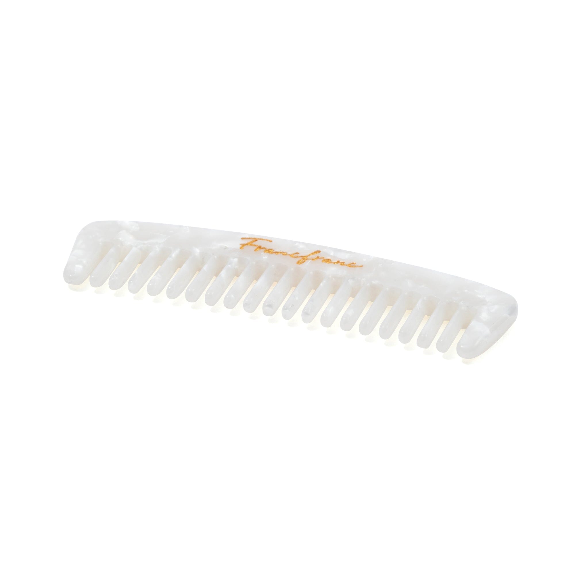 Compact Comb with Pouch - White | Travel-Friendly Hair Comb for Men & Women | Perfect for Travel, Gym, and On-the-Go Styling