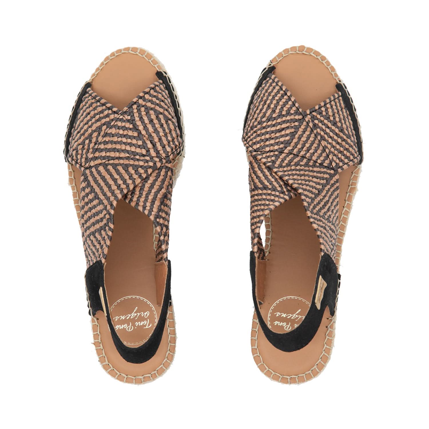 Women's Comfortable Textile Wedge Espadrille Shoes - Masai Style Summer Sandals for Beach, Vacation & Casual Outings