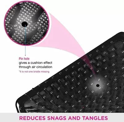 CARAPACE Square Paddle Hair Brush Set - Detangling & Scalp Massage Brush for Women, Men & Kids with Thin, Long or Curly Hair | Perfect for Daily Styling, Salon Use & Travel Essentials