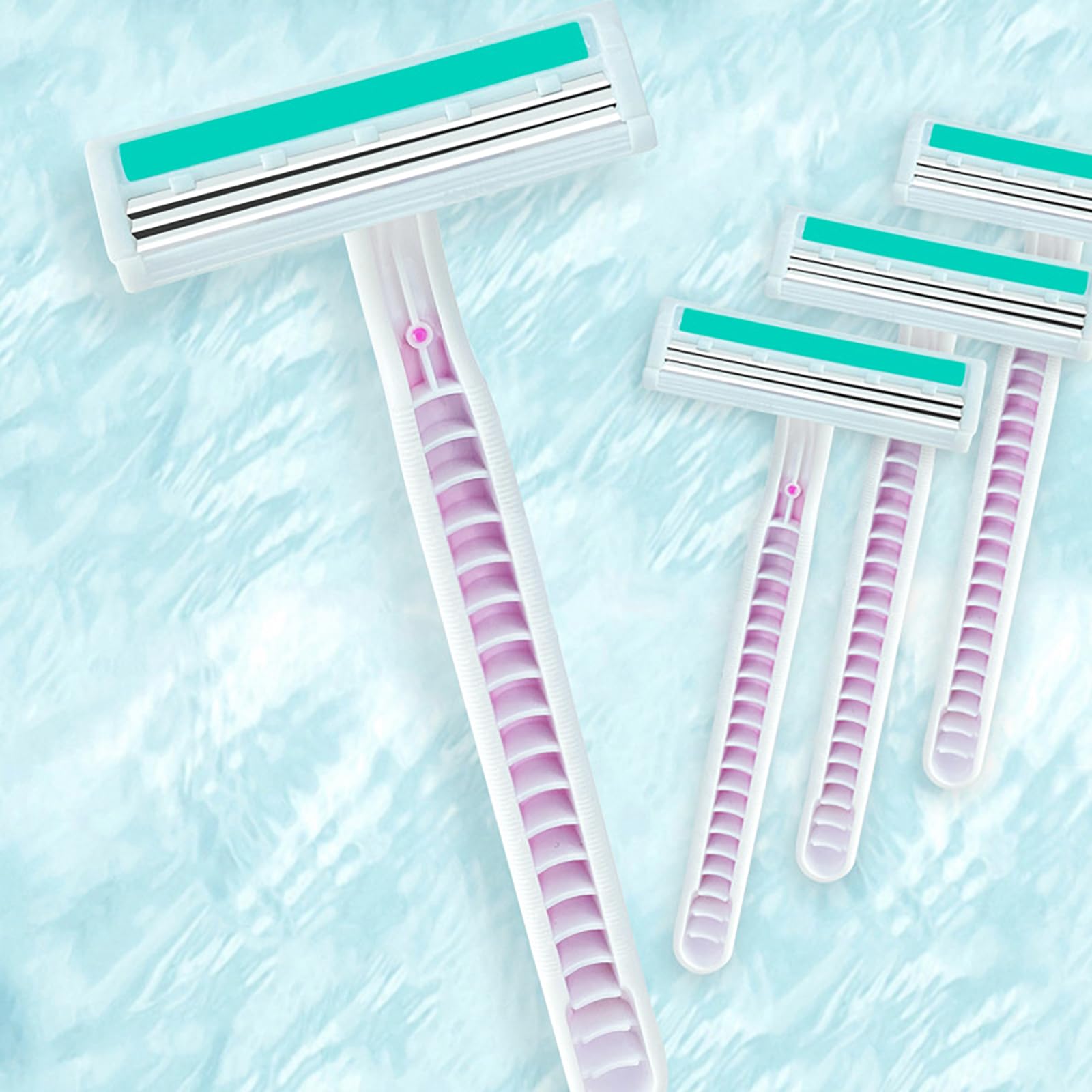 4-Piece Disposable Razors with 3 Blades - Smooth Shave for Men & Women - Travel-Friendly Grooming Kit for Home, Gym, or On-The-Go Shaving