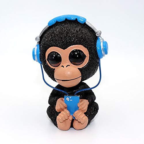 Funny Music Monkey Car Bobblehead - Cute Wobble Head Nodding Dog Toy for Dashboard Decor | Car Accessories for Gifts & Road Trips
