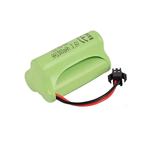 3.6V 1800mAh Rechargeable NiMH AA Battery for Remote Control Cars, Electric Toys, Robots & RC Vehicles - SM-2P Plug White Replacement Battery (Perfect for Kids Toys, Hobby Models & DIY Electronics Projects)