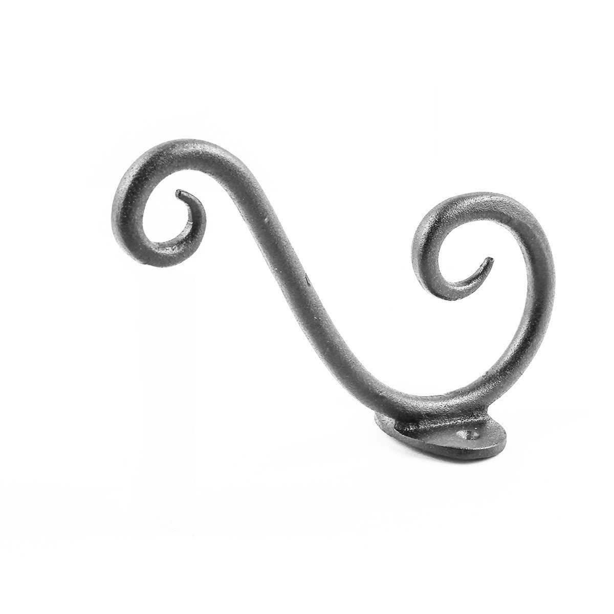 3-Pack Black Wrought Iron Wall Hooks 7