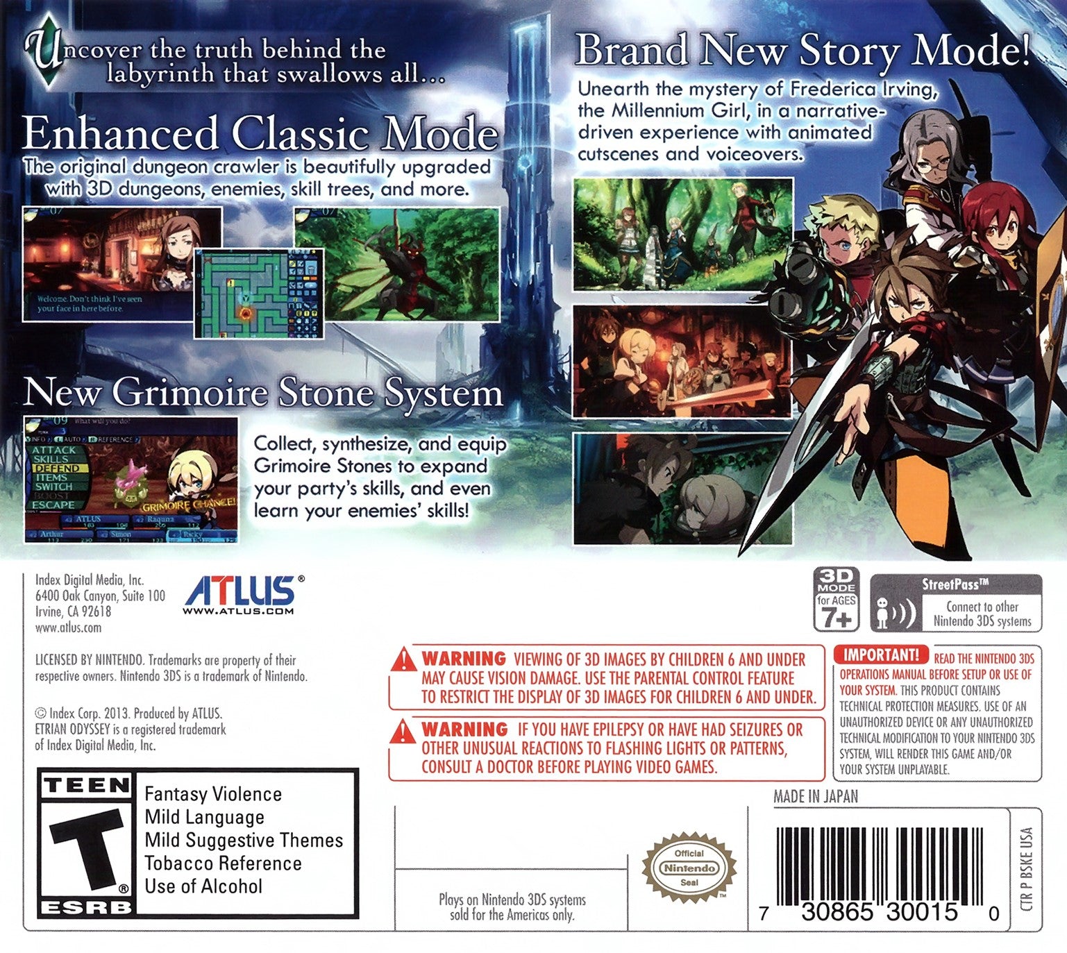 Etrian Odyssey Untold: The Millennium Girl - Nintendo 3DS RPG Adventure Game - Explore Dungeons & Battle Monsters - Perfect for Fantasy Gaming Fans