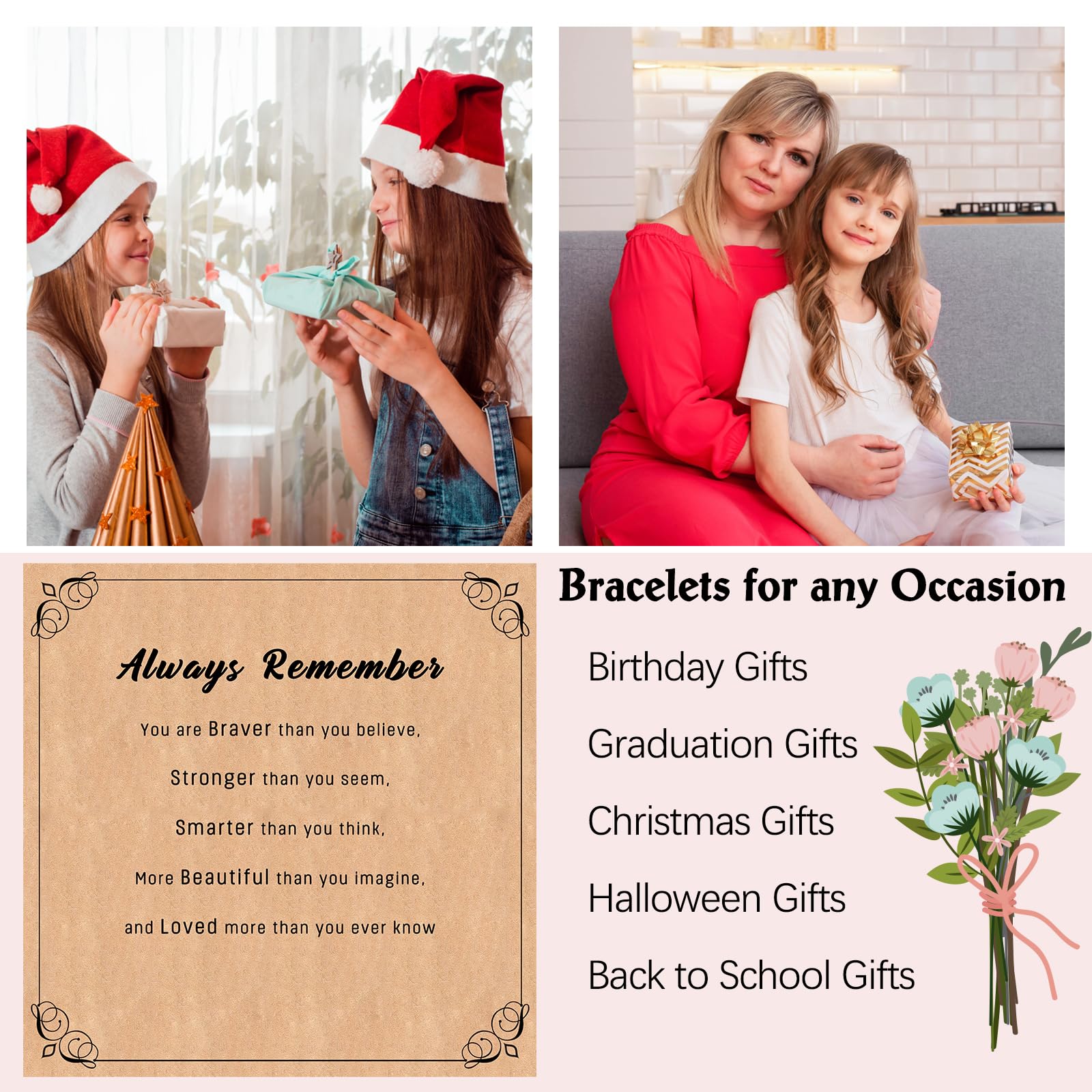 Trendy Inspirational Bracelets for Teen Girls - Perfect Birthday, Christmas, Graduation, Back to School & Valentine's Day Gifts for Daughter, Friend or Granddaughter | Motivational Jewelry for Everyday Wear & Special Occasions