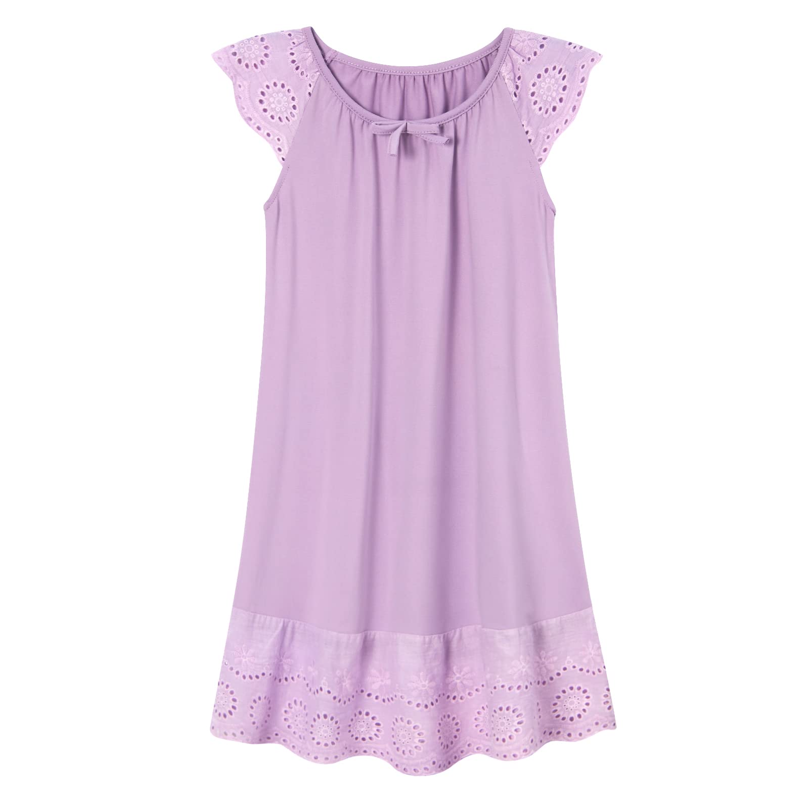 Cute Princess Nightgown for Girls 5-12 Years - Flutter Sleeve Sleepwear Dress for Kids | Perfect for Sleepovers, Bedtime & Cozy Nights
