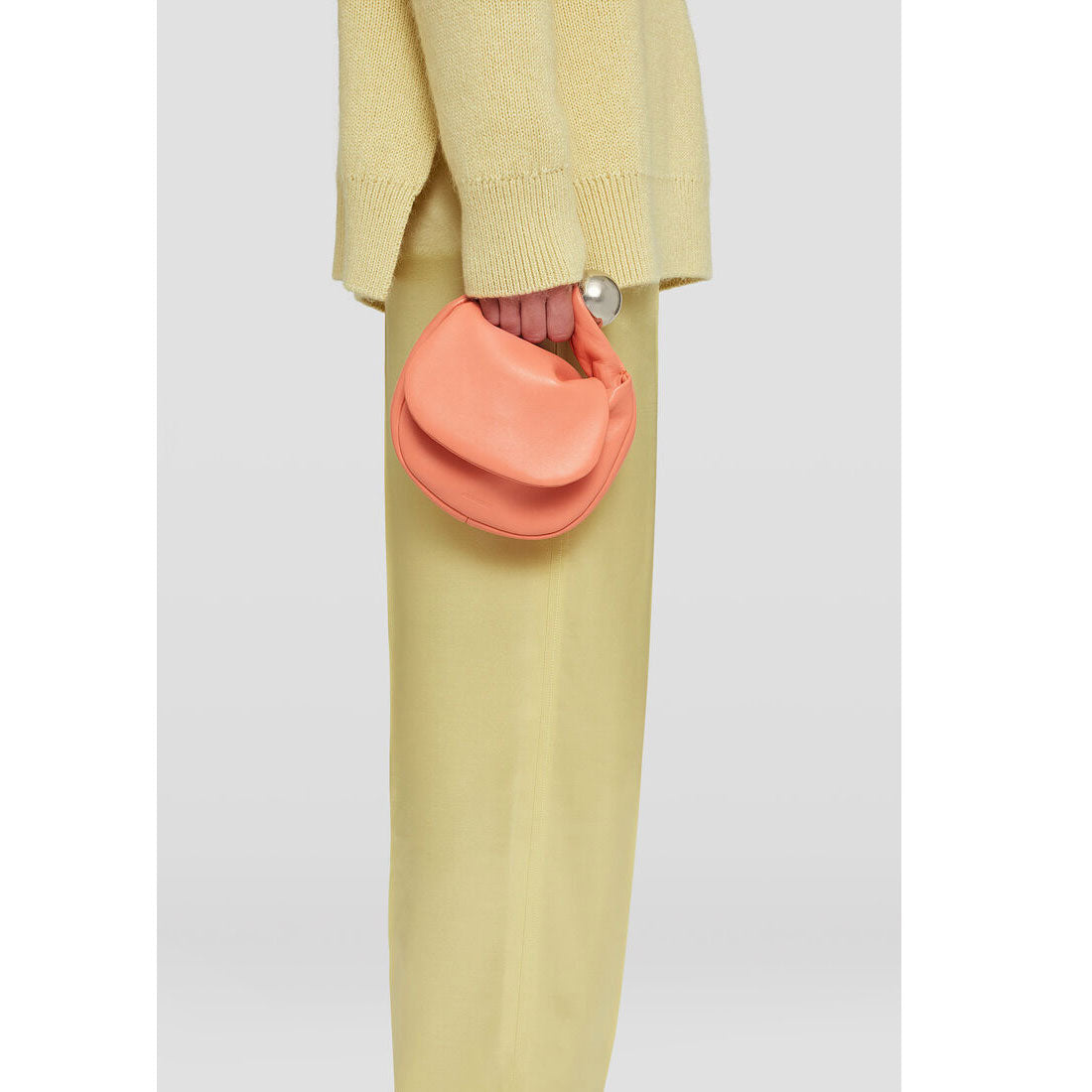 Premium Coral Leather Sphere Pouch - Elegant & Durable Handmade Leather Clutch for Women | Perfect for Parties, Weddings & Everyday Use