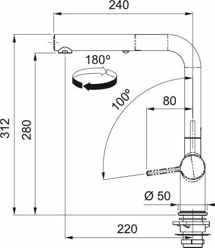 Franke Active Kitchen Faucet with Pullout Spray - Brushed Nickel/Stone Grey Finish | Modern High-Arc Design for Easy Washing & Food Prep | Perfect for Busy Home Cooks & Professional Chefs