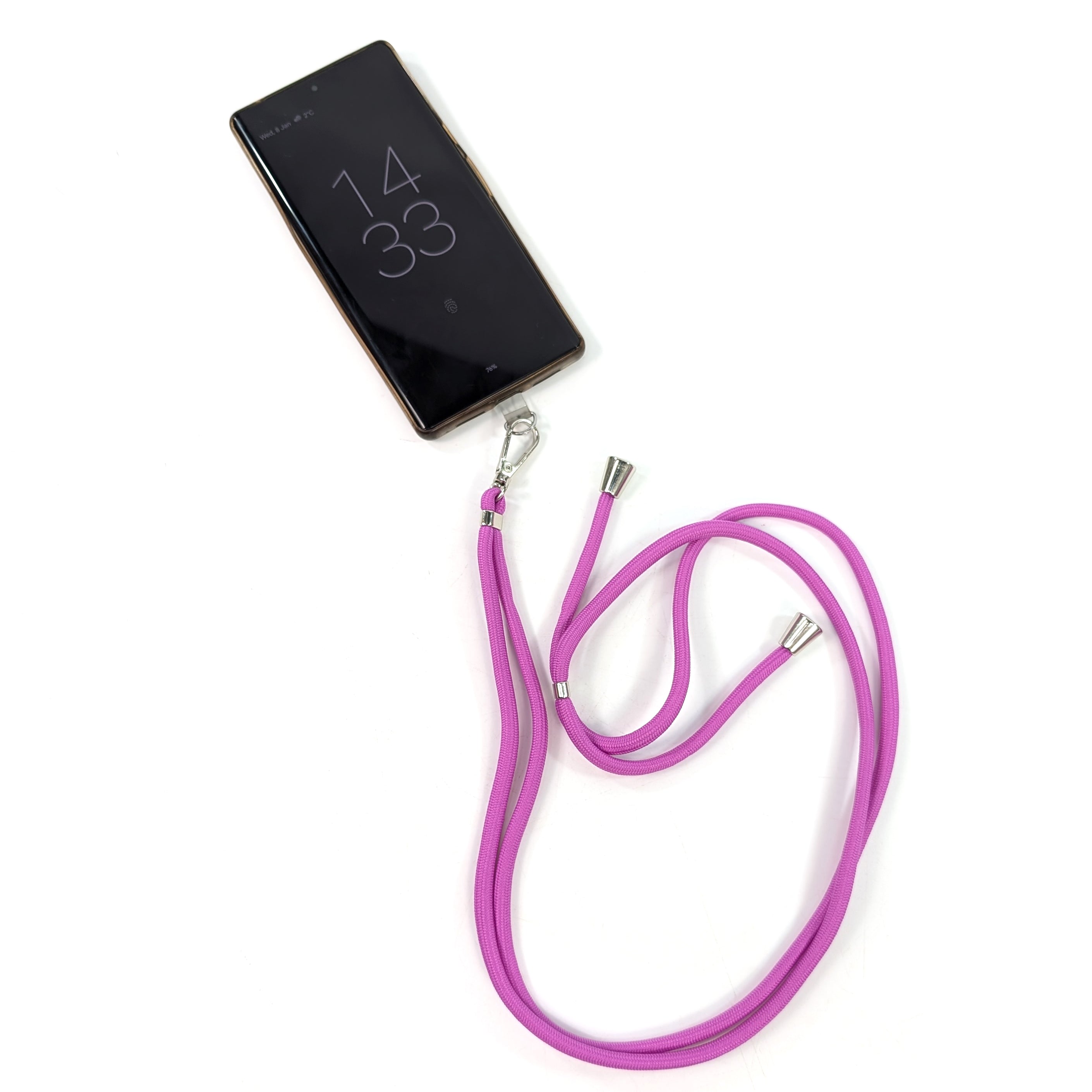 Adjustable Crossbody Phone Strap - Pink | Secure Hands-Free Carrying for iPhone & Android | Perfect for Travel, Shopping & Outdoor Activities