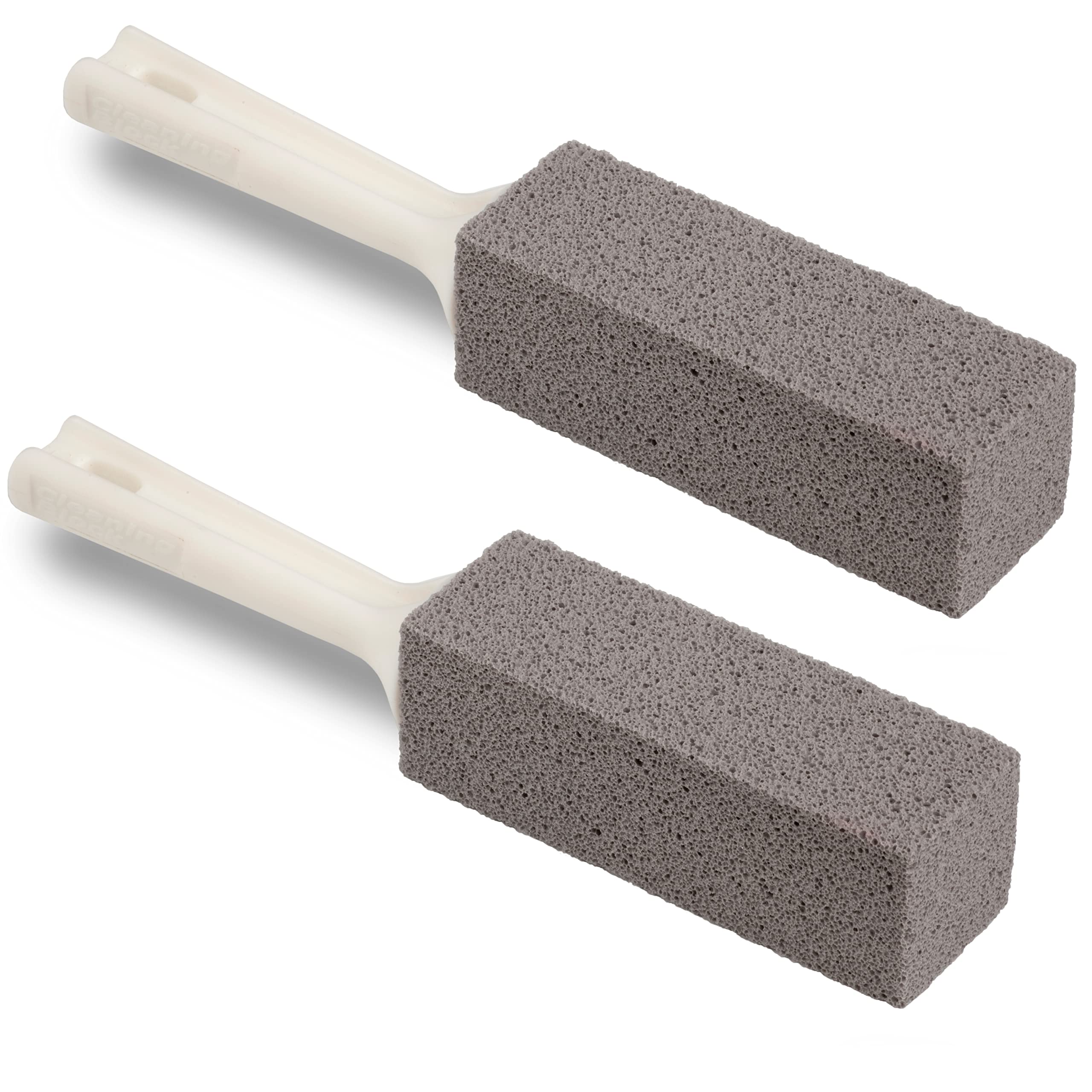 Toilet Cleaning Block with Handle - 2 Pack, Grey - for Fresh & Clean Bathroom