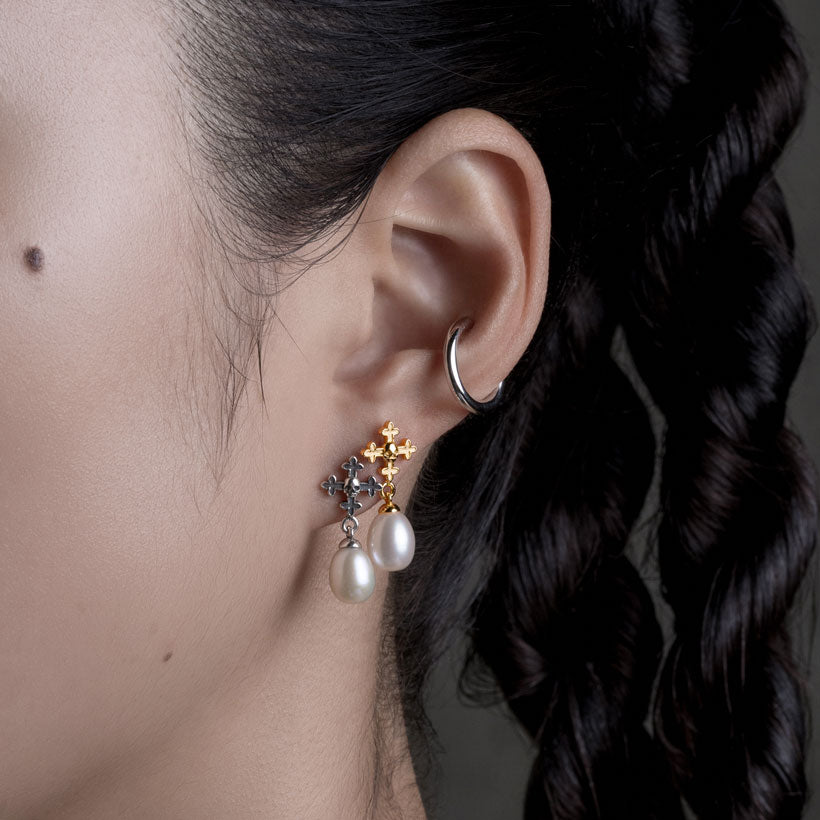 OPHELIA Medieval Cross Stud Earrings - Sterling Silver Gothic Jewelry for Women | Perfect for Renaissance Fairs, Costume Parties & Everyday Boho Style