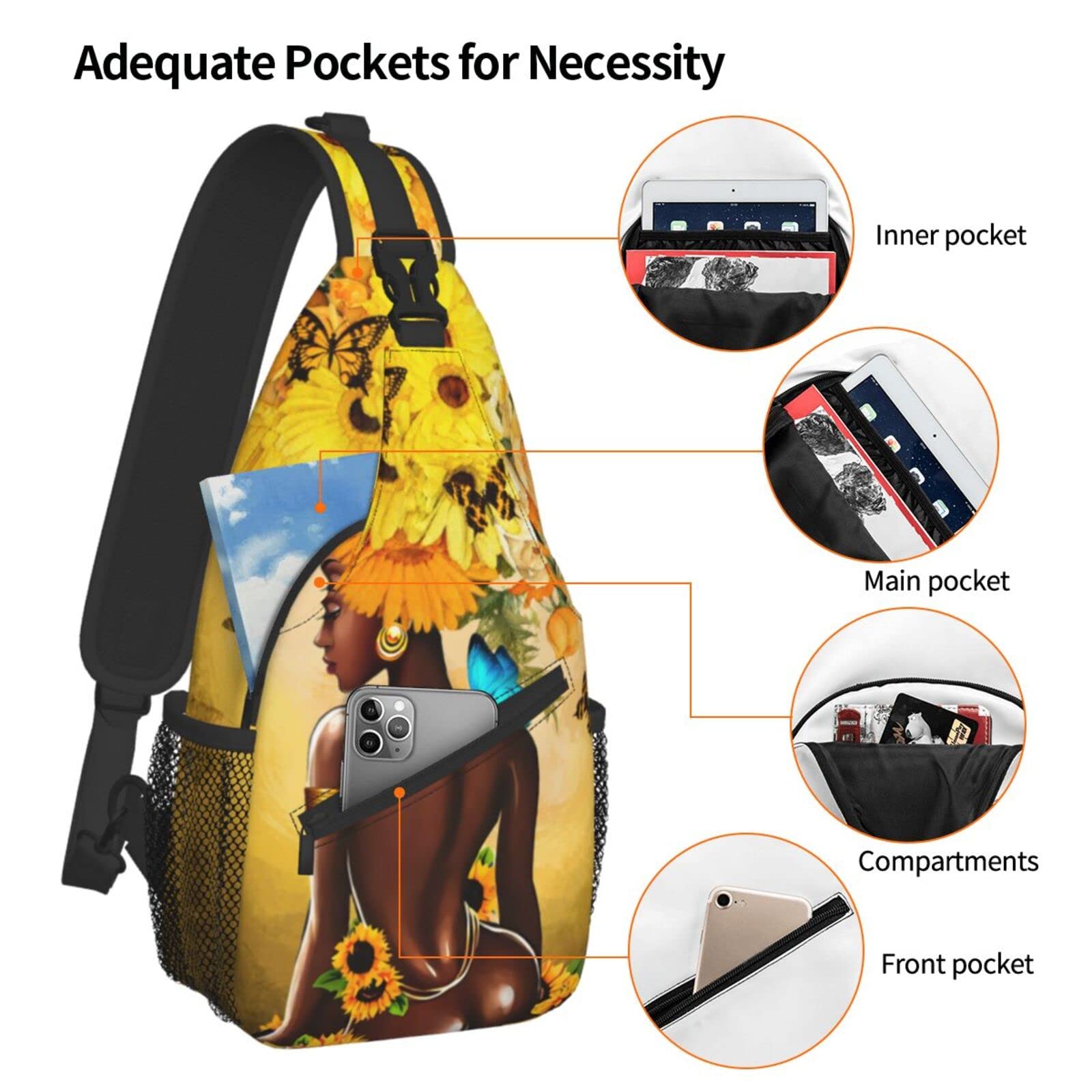 Women's Sling Backpack - Lightweight Travel Hiking Daypack for Women & Men, Sport Shoulder Bag for Running, Climbing, Casual Use - Includes Glasses Case (Perfect for Gym, Commuting & Outdoor Adventures)