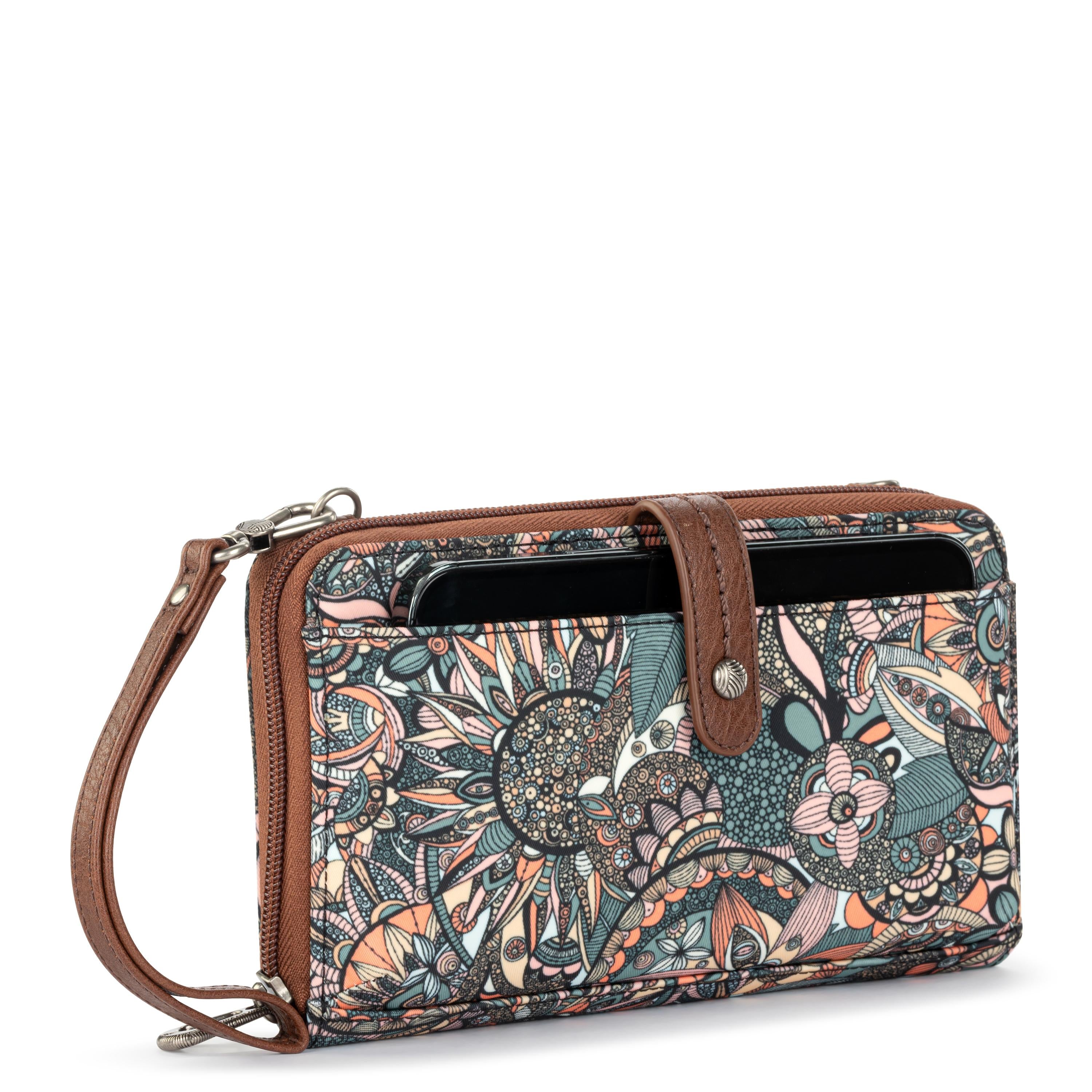 Eco-Friendly Smartphone Wallet with Card Holder - Premium Twill Fabric in Sienna Spirit Desert Color - Perfect for Travel, Work, and Everyday Use