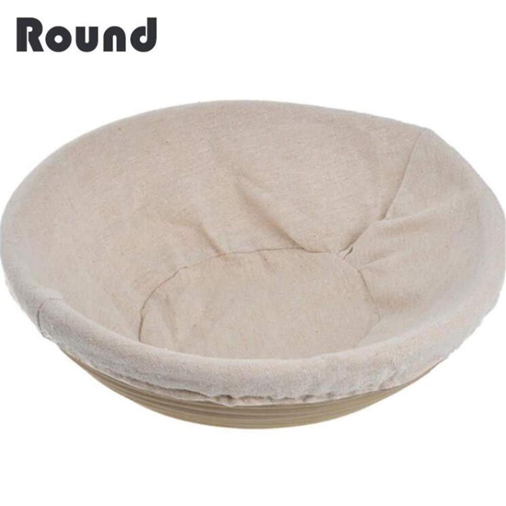 Round Bread Proofing Basket - Rattan Banneton Brotform (18x9cm) - Natural Fermentation Wicker Basket for Sourdough, Baguette & Artisan Bread Making - Perfect for Home Bakers & Professional Kitchens