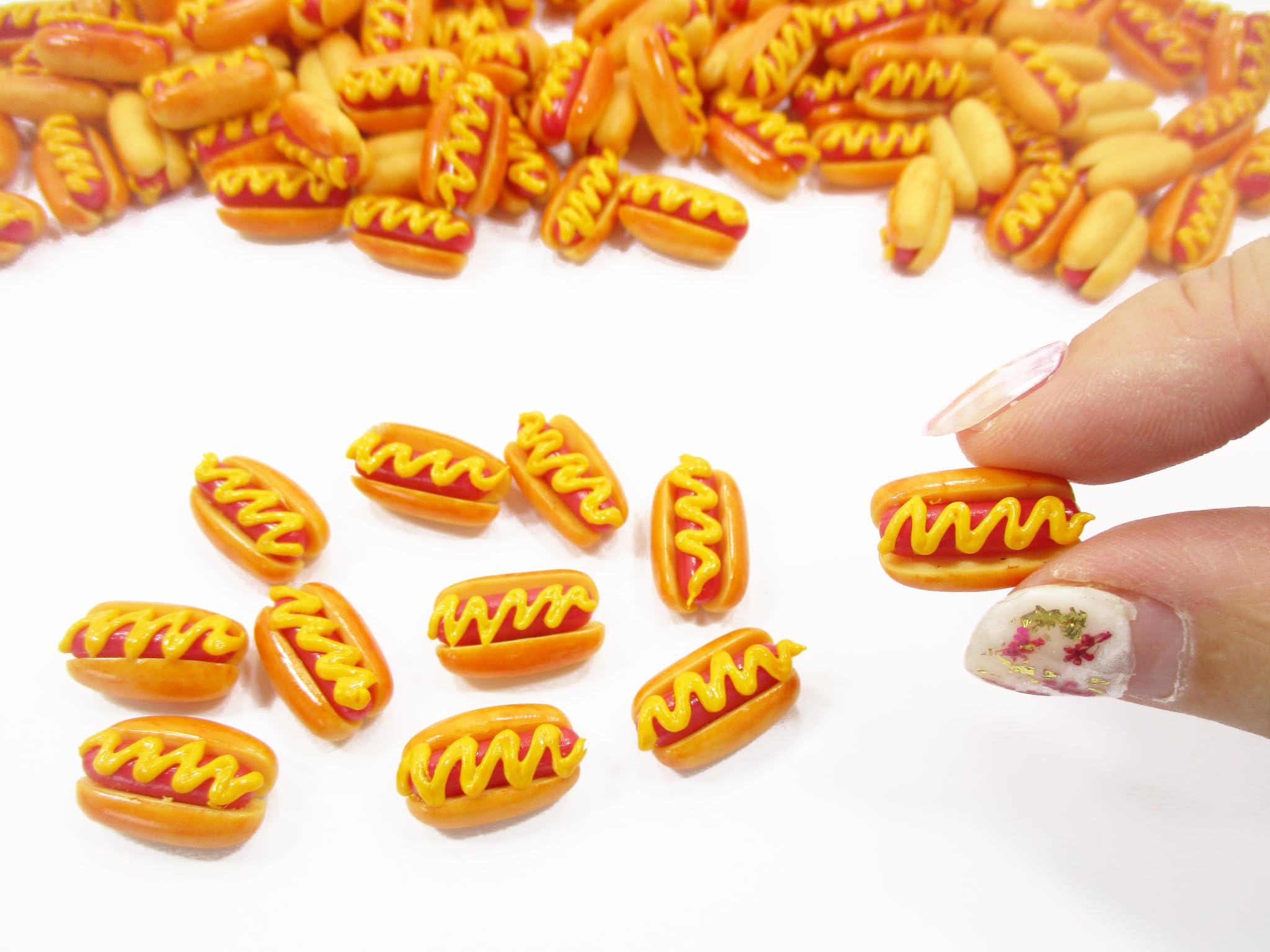 20-Piece Miniature Hot Dog Bread Bakery Set - Art Deco Dollhouse Food Accessories for DIY Dollhouse Scenes & Collectors (Item #3587)
