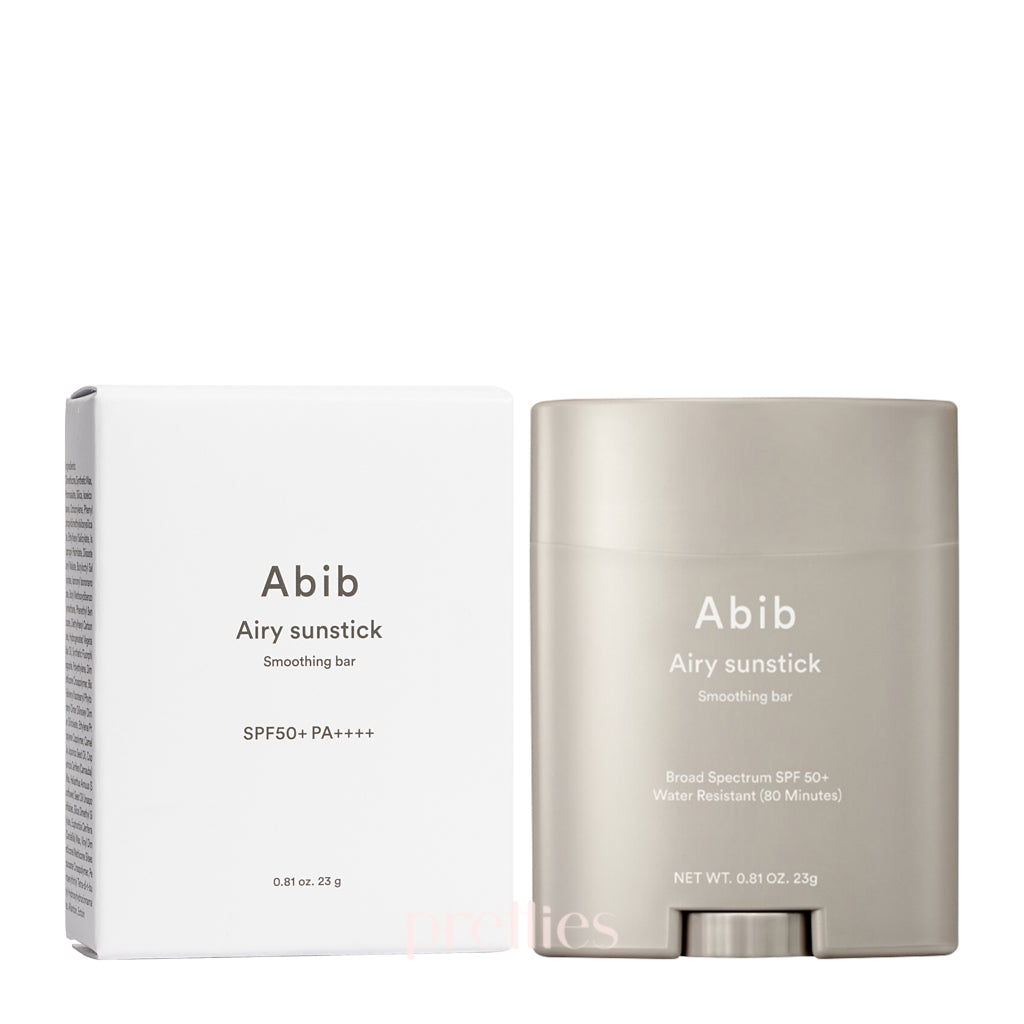 Abib Airy Sunstick SPF50+ PA++++ Smoothing Bar 23g - Lightweight Sun Protection for Face & Body, Perfect for Outdoor Activities, Travel & Daily Use
