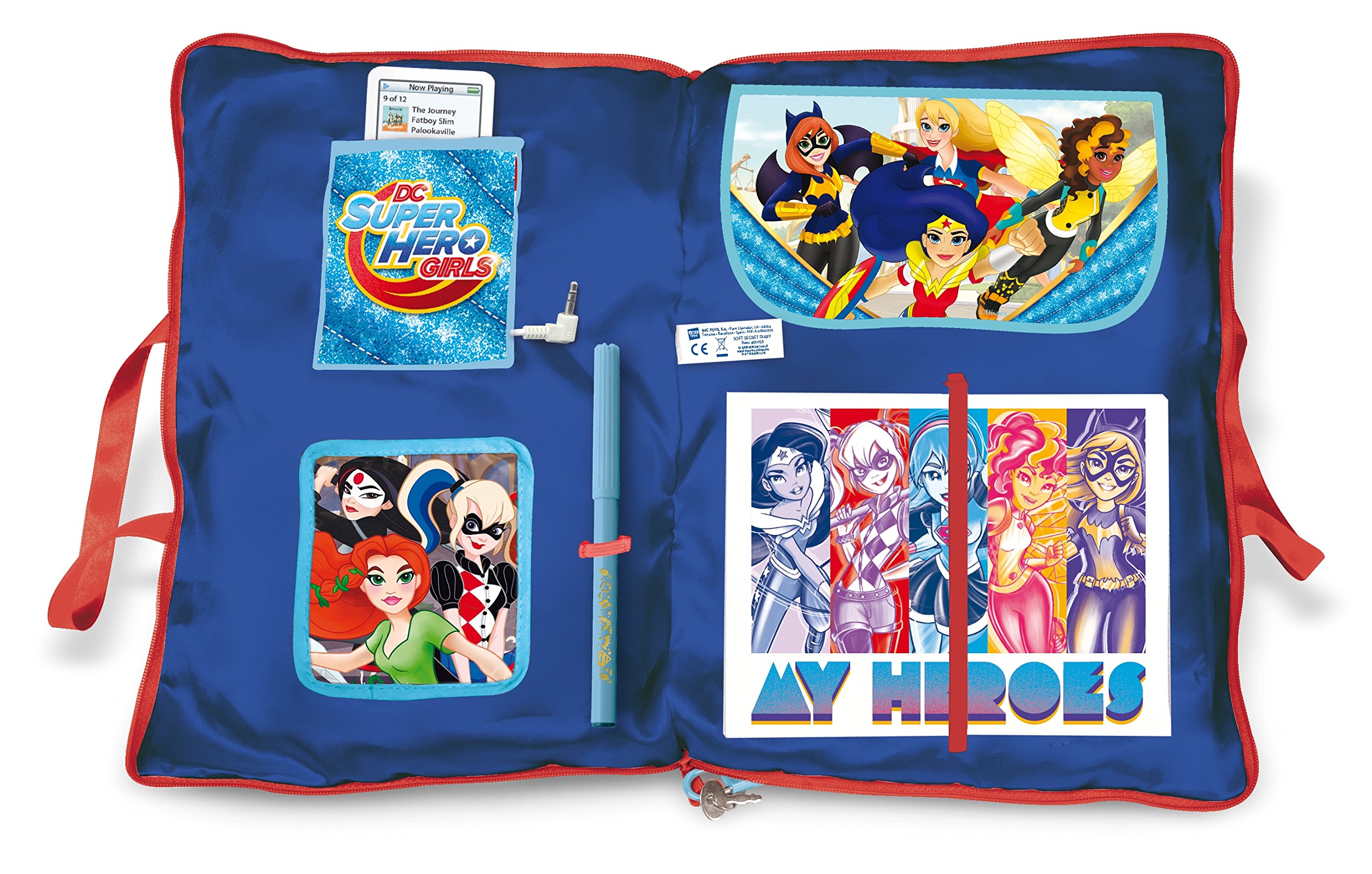 IMC Toys DC Superhero Girls Soft Secret Diary - Perfect for Kids, Collectors & Superhero Fans - Great for Writing, Drawing & Keeping Secrets