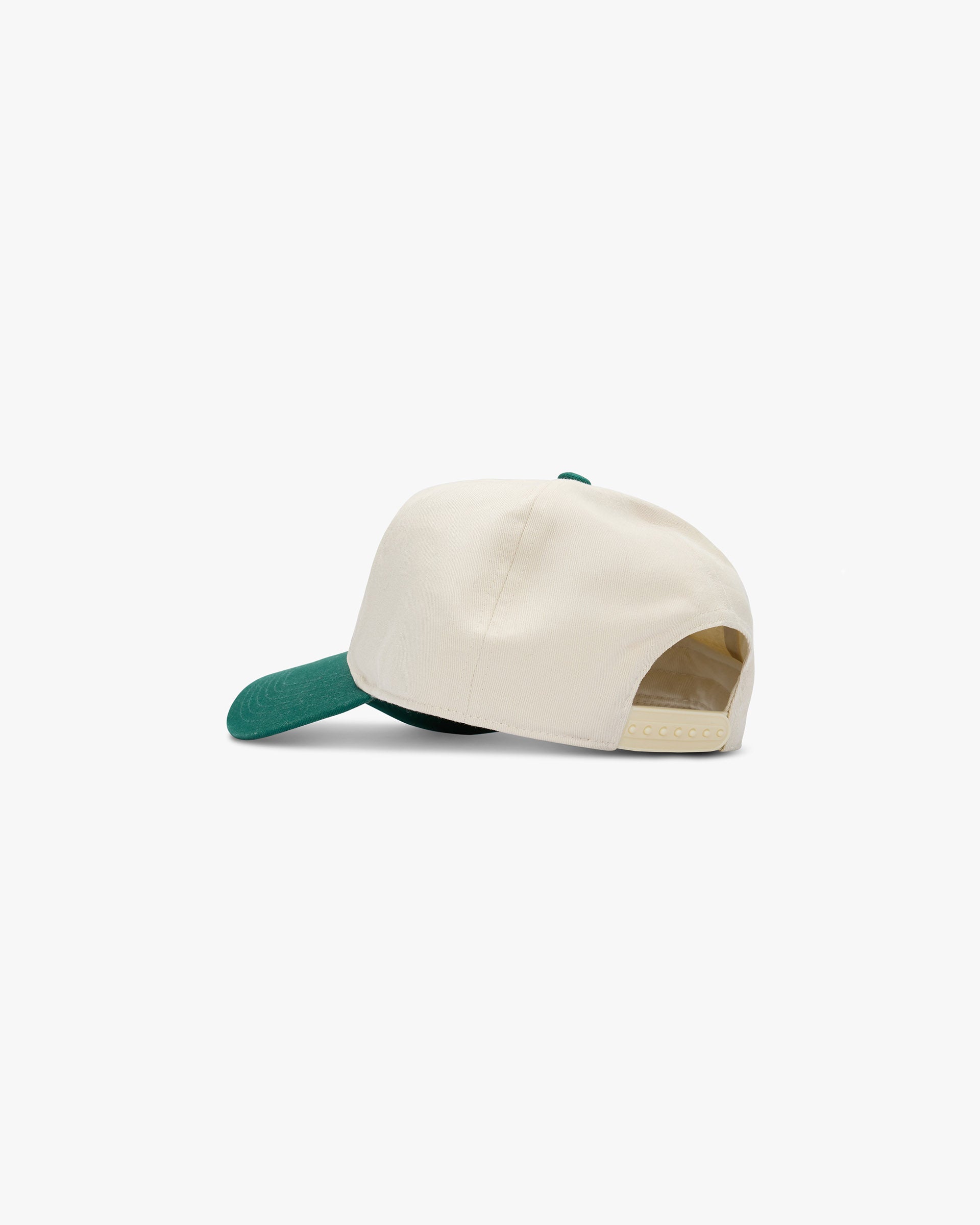 Antique White and Forest Green Raceway Cap - Stylish and Durable for Outdoor Adventures, Hiking, and Casual Wear