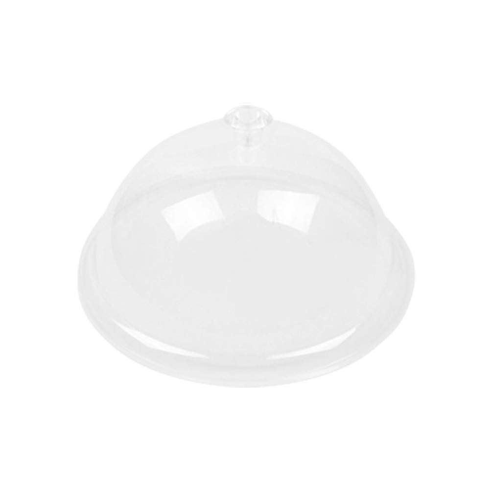YARNOW 10 Inch Clear Food Cover Dome - Transparent Plate Cover for Cakes, Desserts, Lunch & Meals - Round Serving Dome to Protect Food from Flies (Ideal for Parties, Picnics & Buffets)