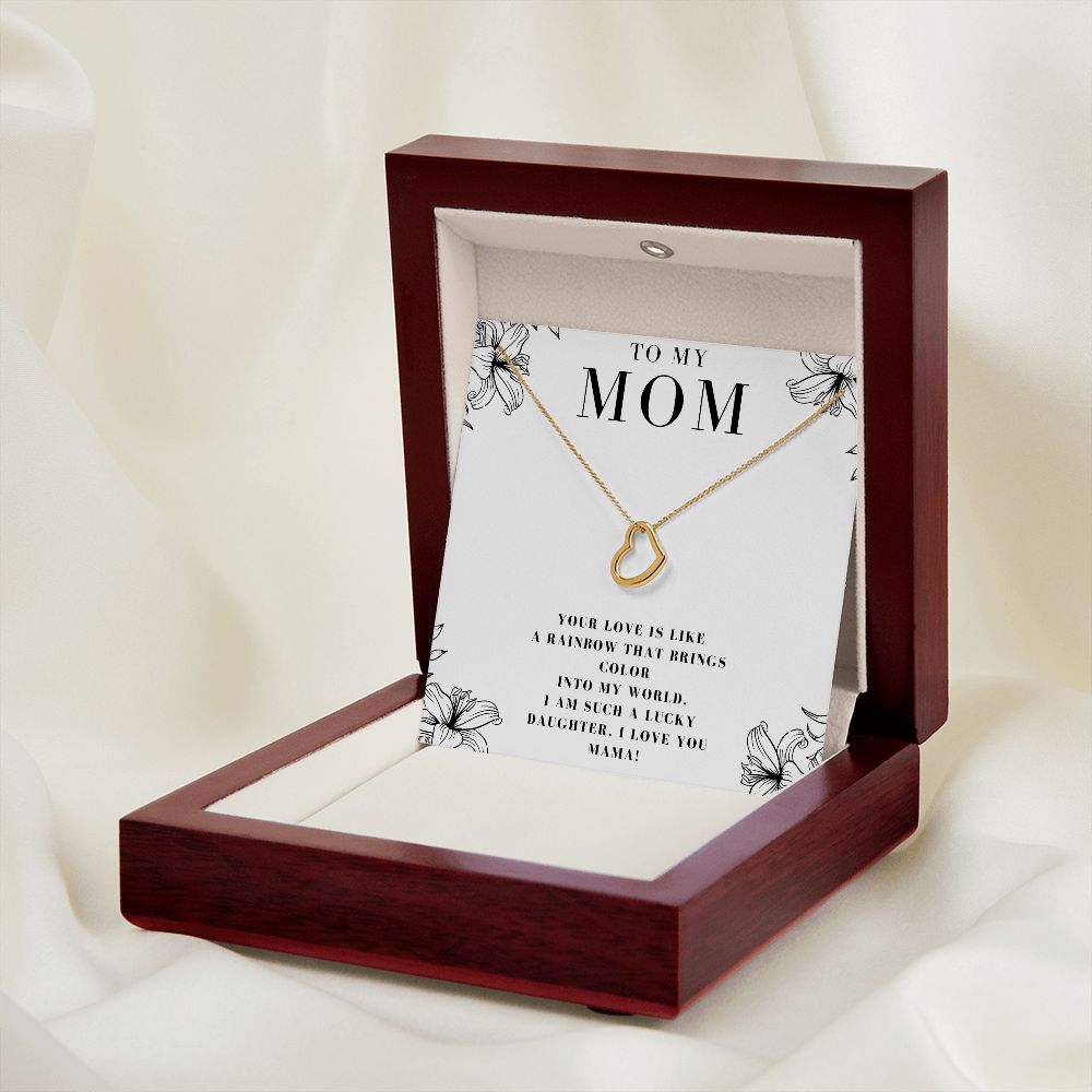 Heart Necklace for Mom - Elegant Christmas, Birthday & Mother's Day Jewelry Gift - Perfect for Special Occasions & Everyday Wear